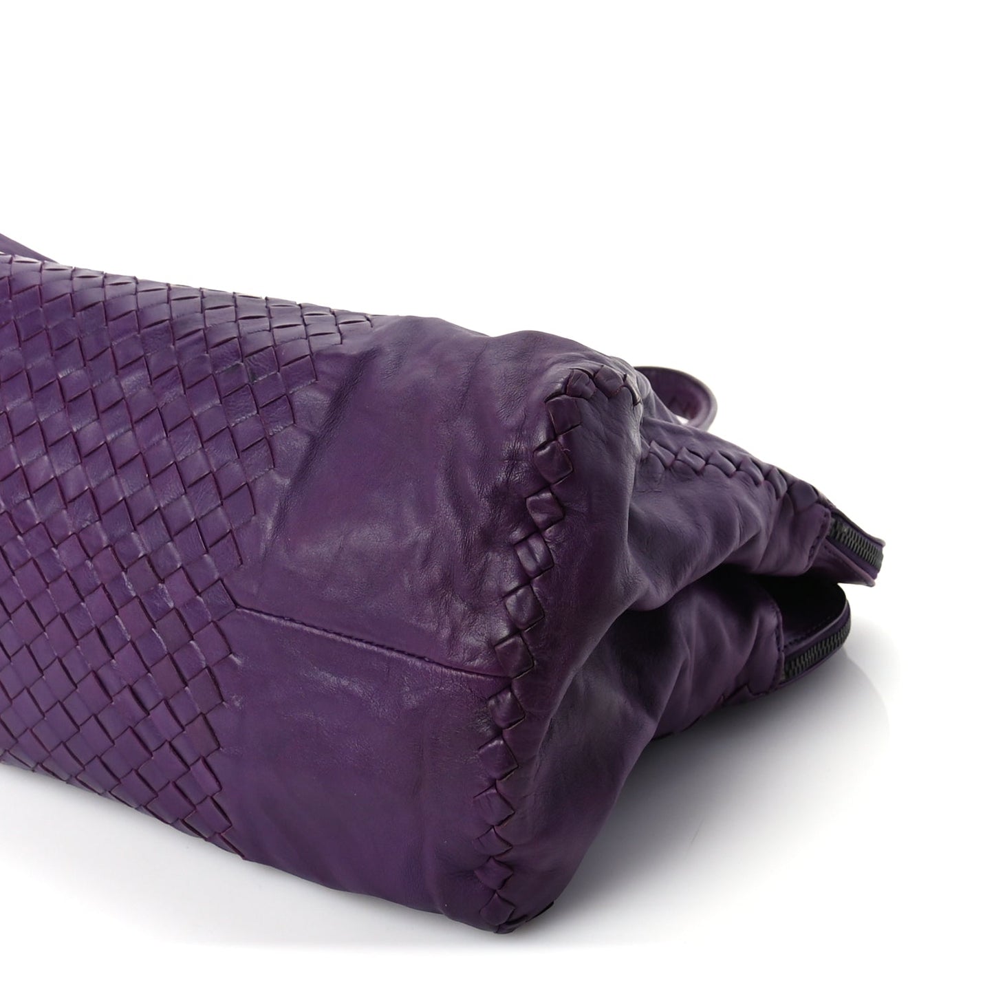 Bottega Veneta Calfskin Intrecciato Large Leggero Tote Purple
