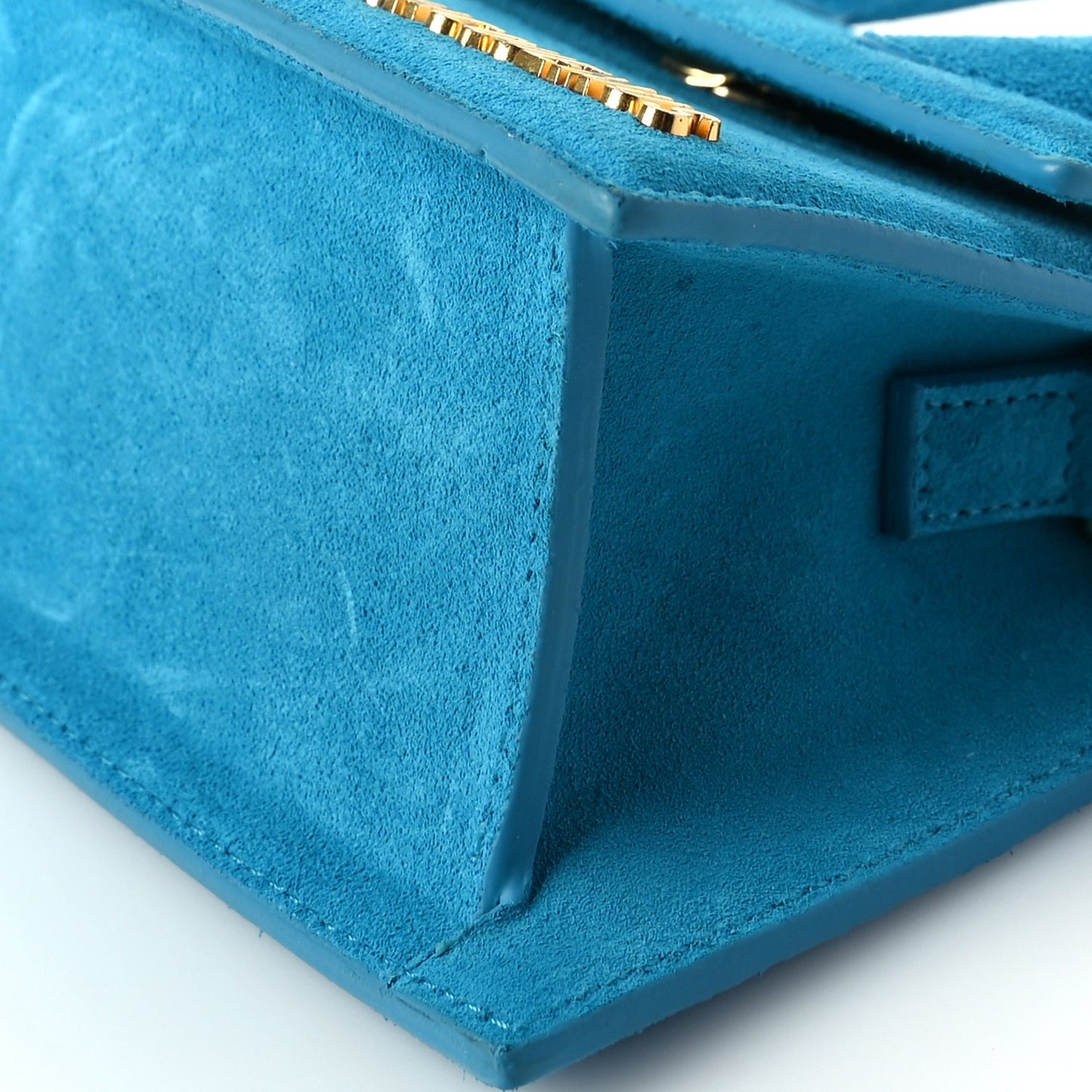 Jacquemus Suede Le Chiquito Moyen Dark Turquoise