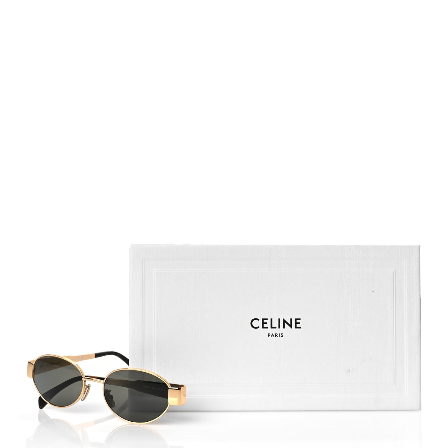 Celine Metal Triomphe 01 Sunglasses CL40235U Gold Green