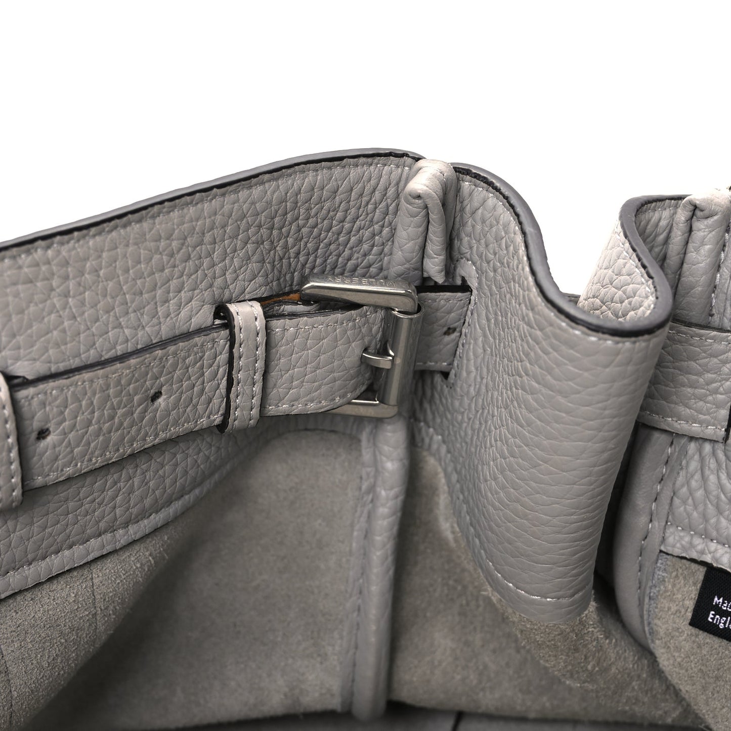 Mulberry Small Classic Grain Bayswater Pale Grey
