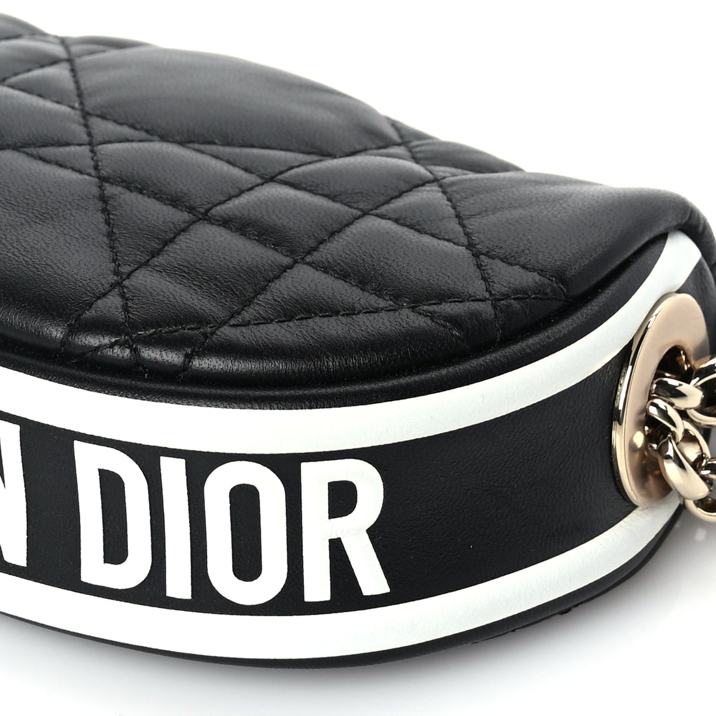 Christian Dior Lambskin Cannage Micro Dior Vibe Hobo Bag Black