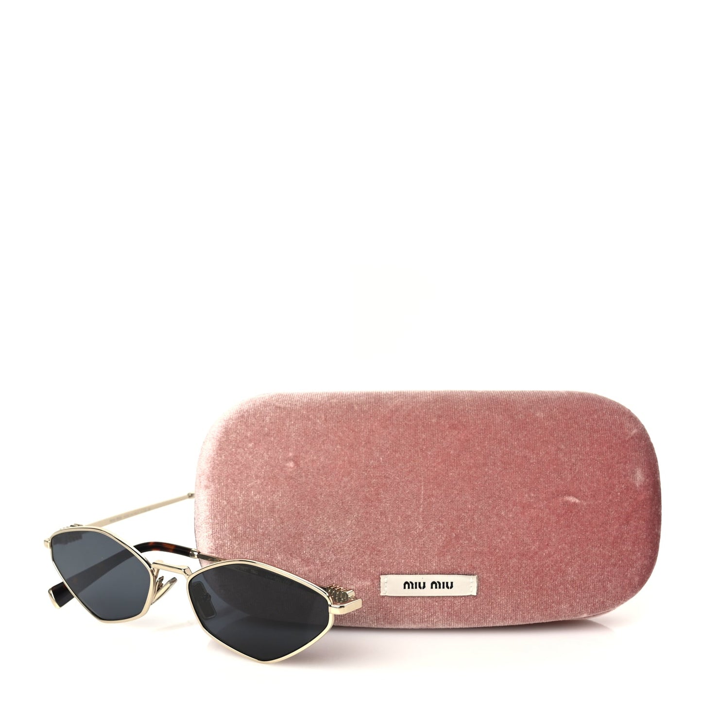 Miu Miu Metal Sunglasses MU 56ZS Gold Grey
