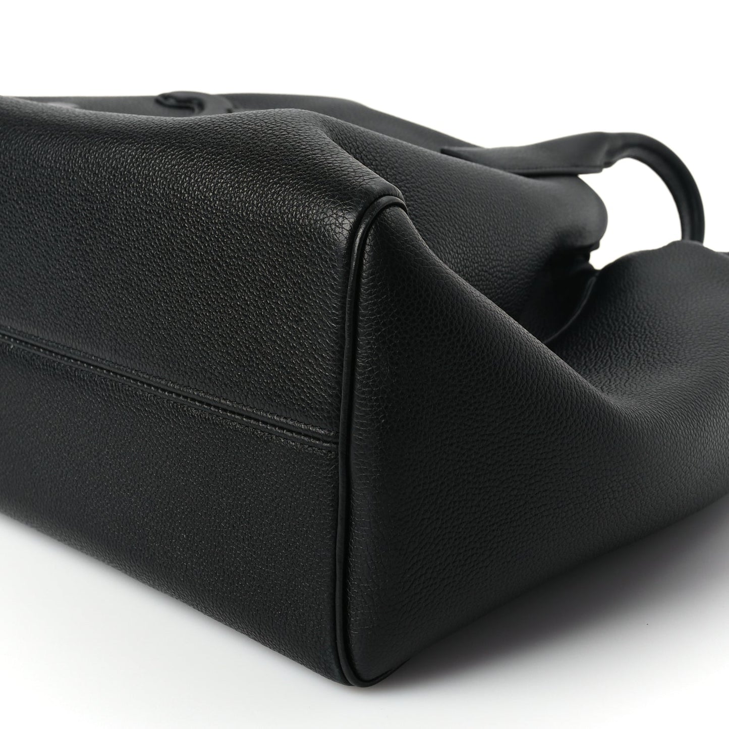 Celine Smooth Calfskin Cuir Triomphe Cabas Drawstring Black