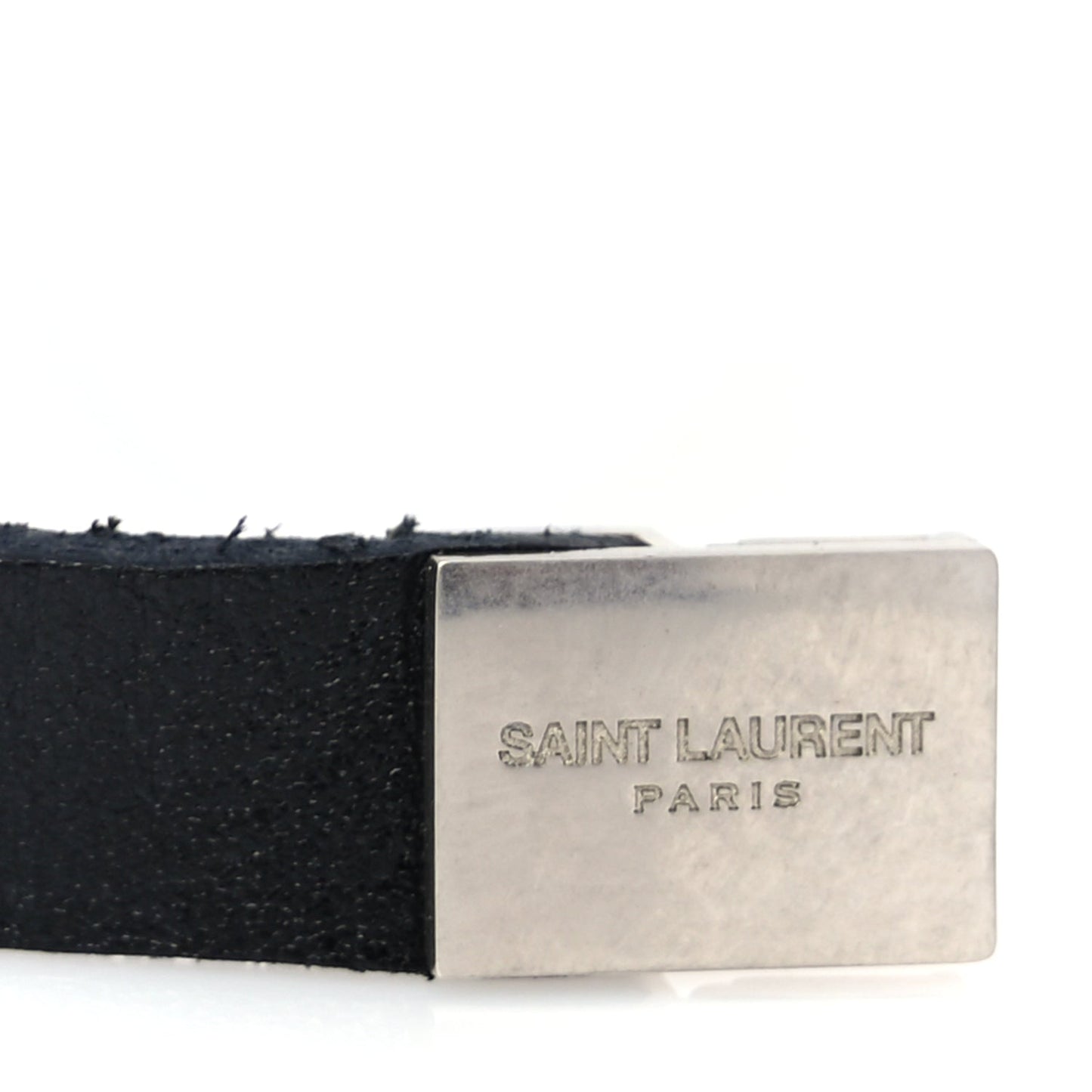 Saint Laurent Calfskin Opyum Double Wrap Bracele Black