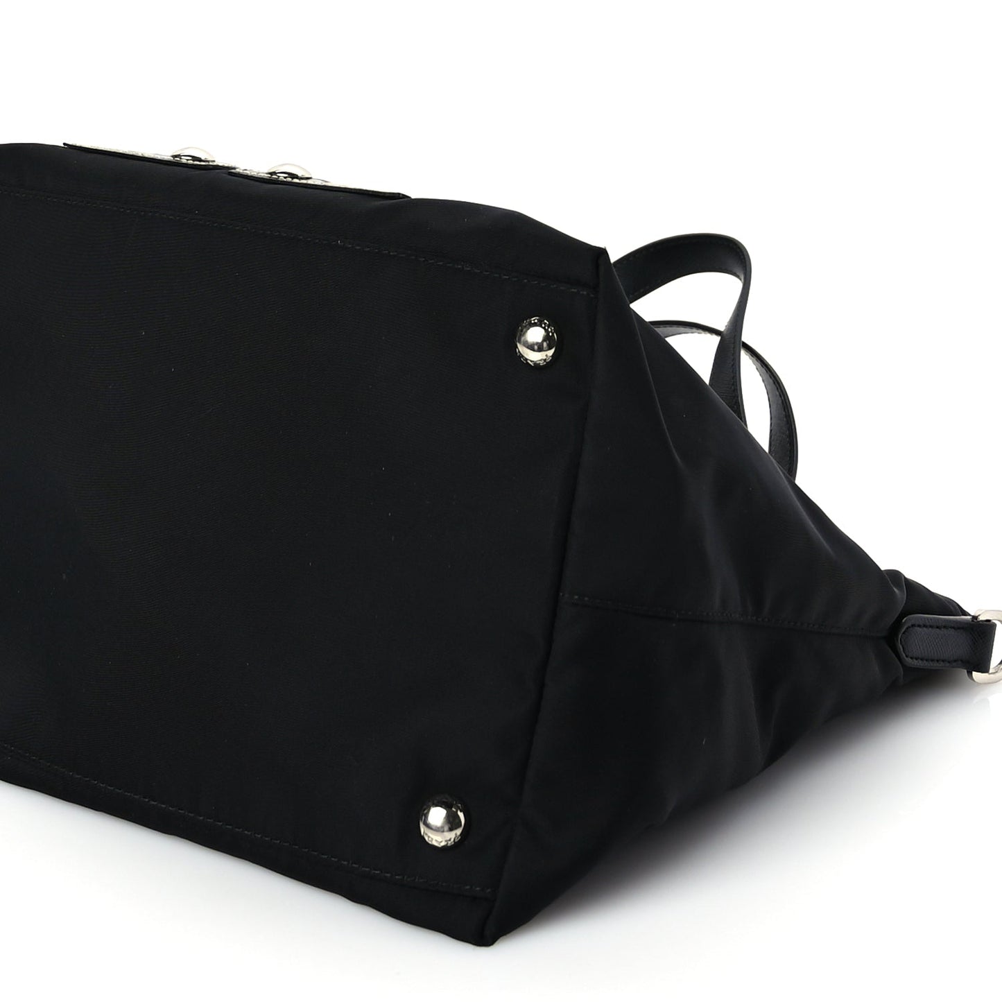 Prada Tessuto Nylon Saffiano Vela Robot Tote Black