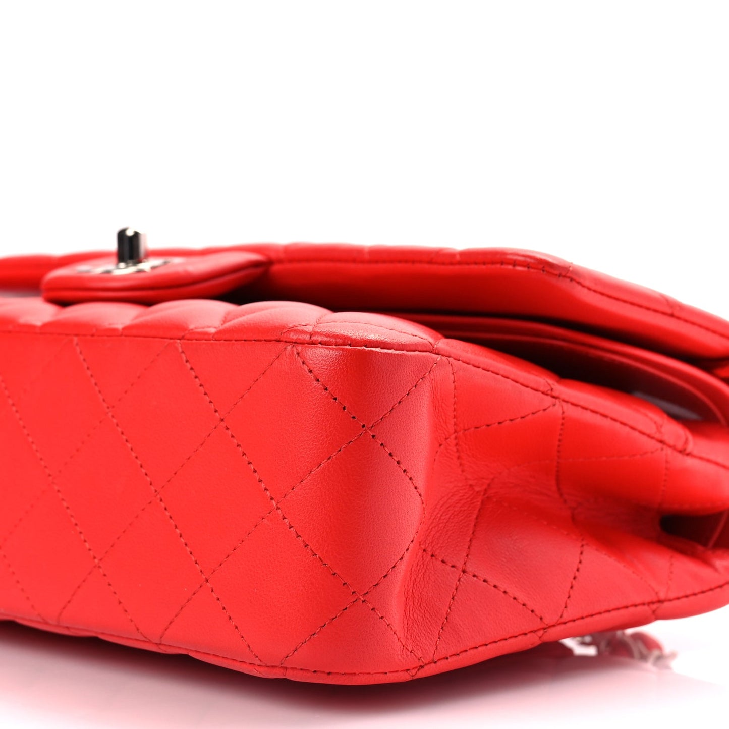 Chanel Lambskin Quilted Medium Double Flap Red