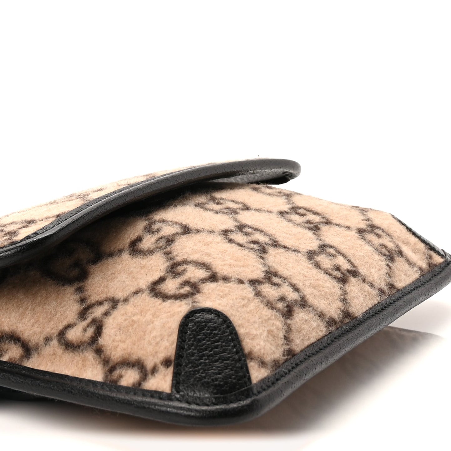Gucci Covered Wool GG Monogram Slim Belt Bag Beige