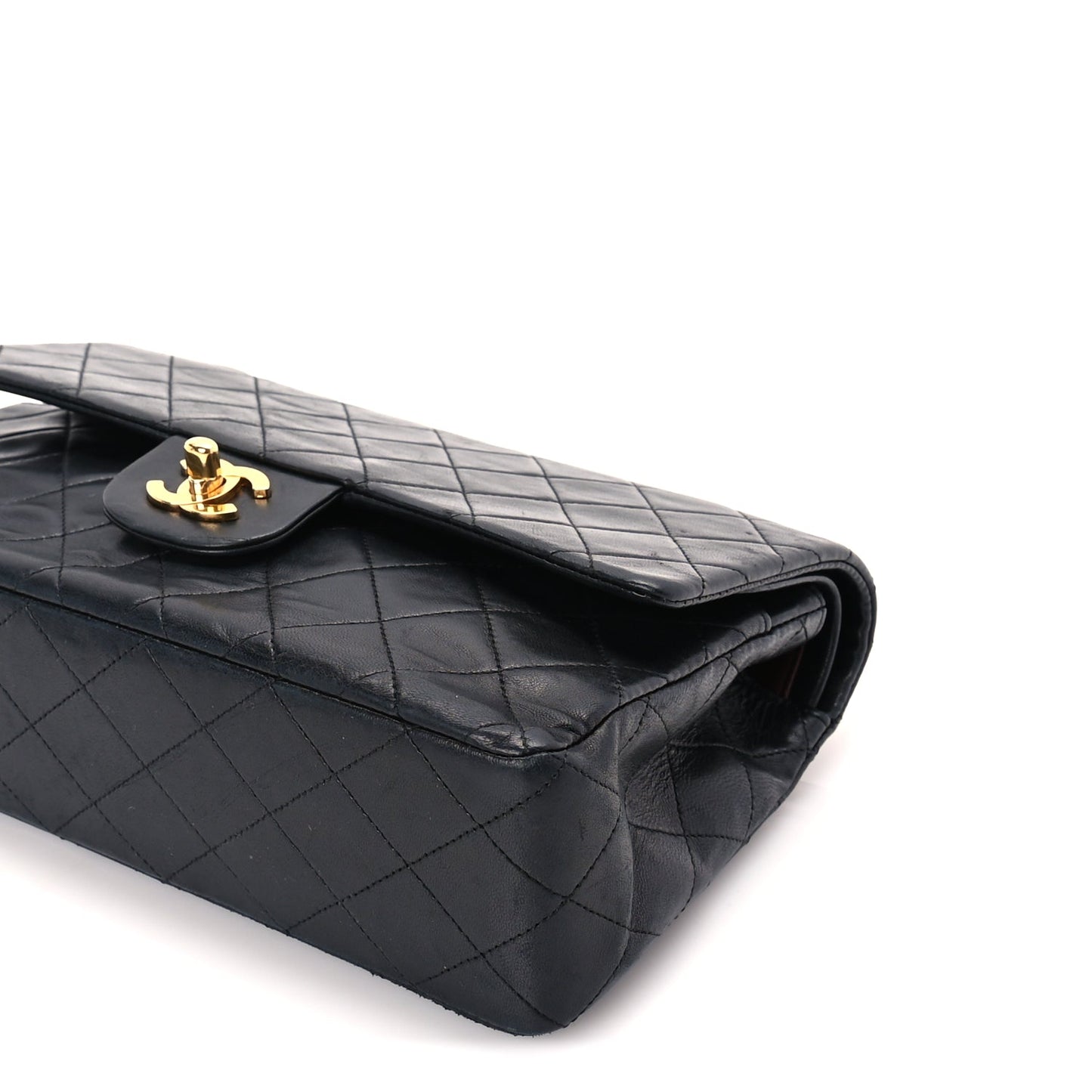 Chanel Lambskin Quilted Medium Double Flap Black