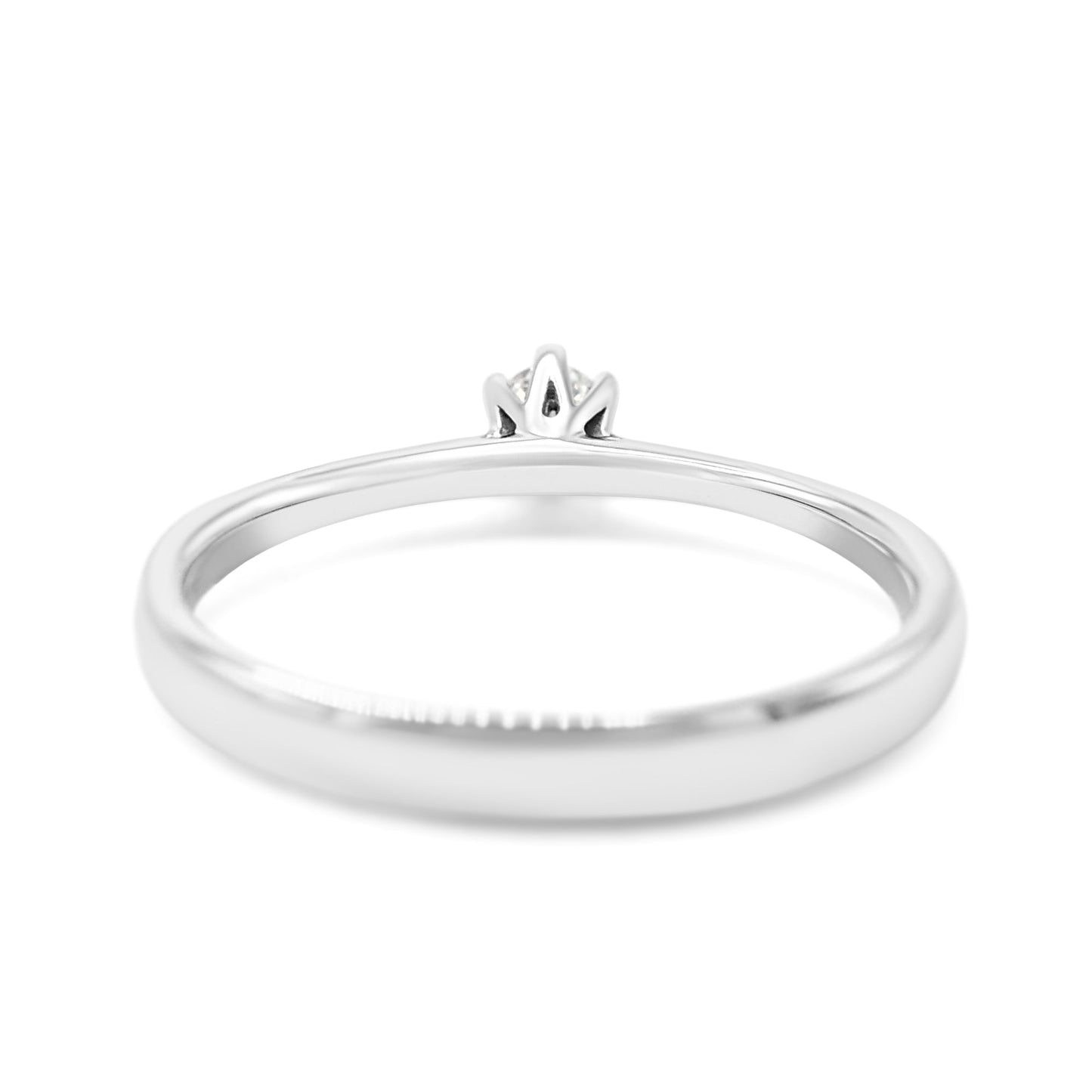 Solitiare Brilliant Cut Diamond Ring - 18ct White Gold