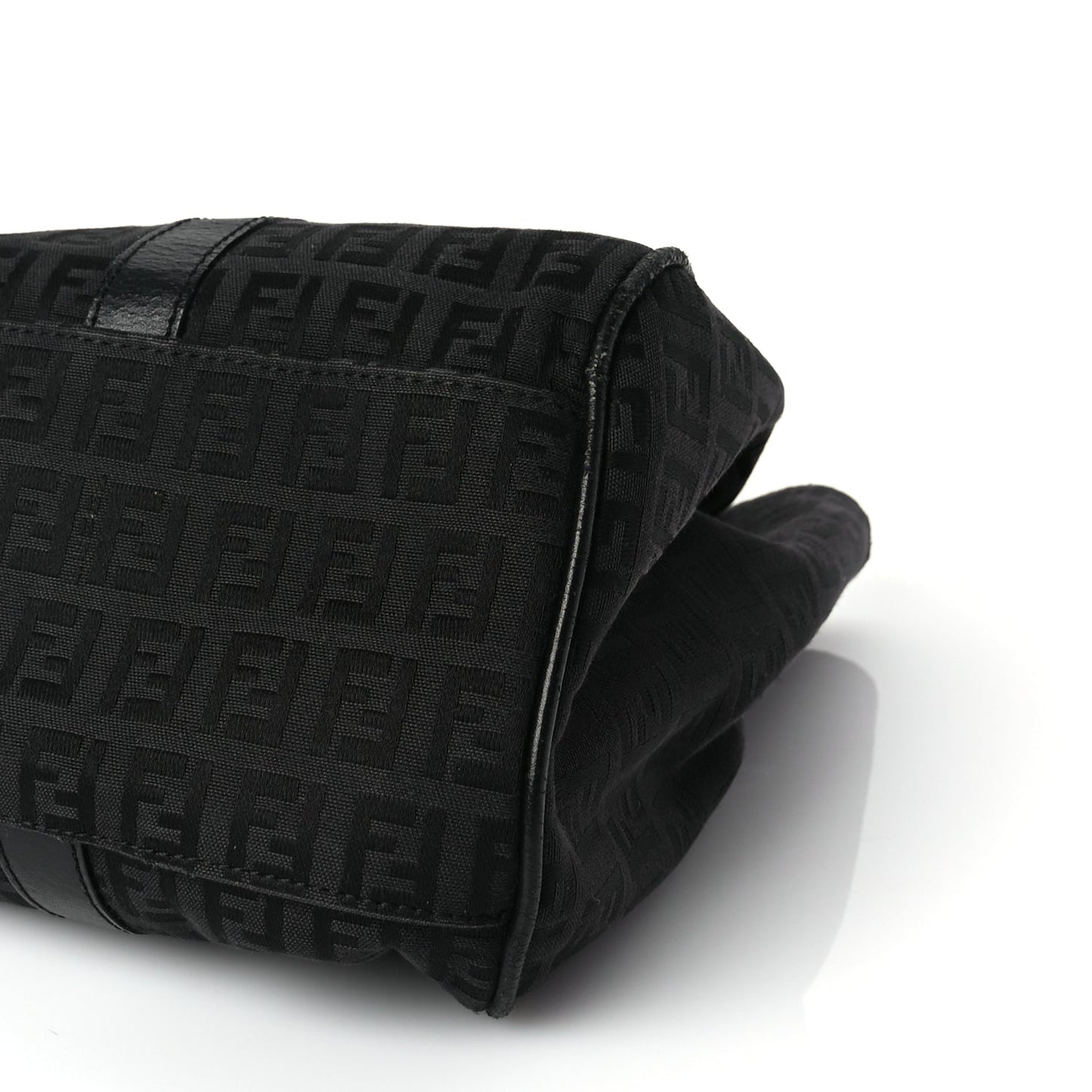 Fendi Zucchino Vitello Shoulder Bag Black