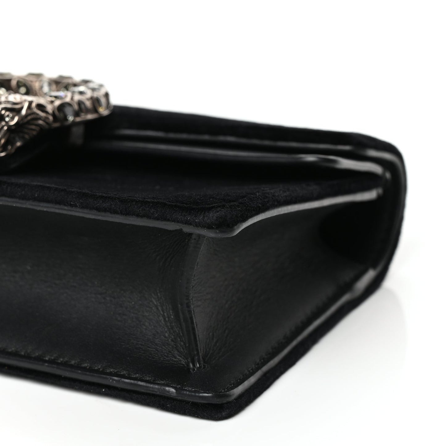 Gucci Velvet Super Mini Dionysus Shoulder Bag Black
