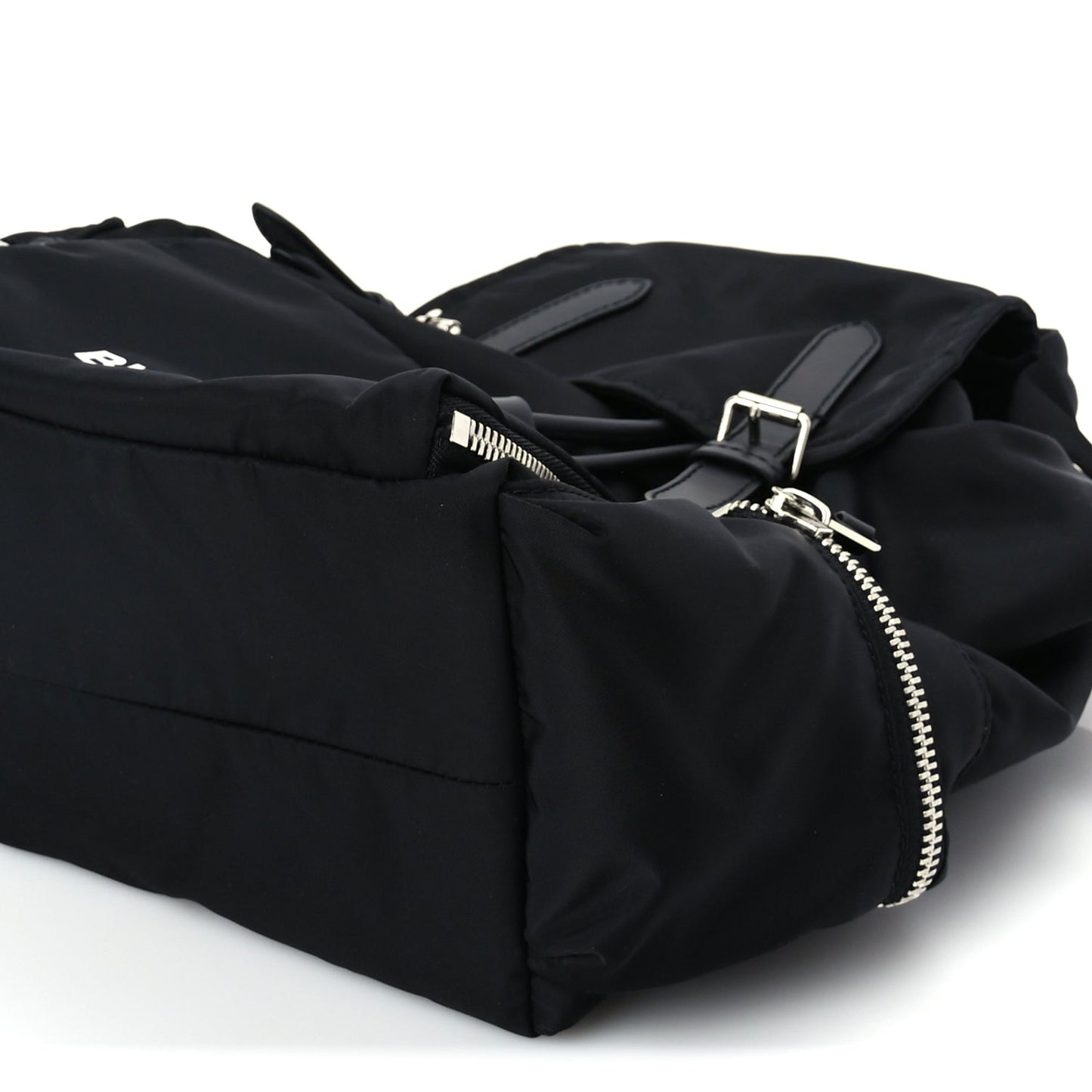 Burberry Nylon Logo Print Medium Rucksack Backpack Black