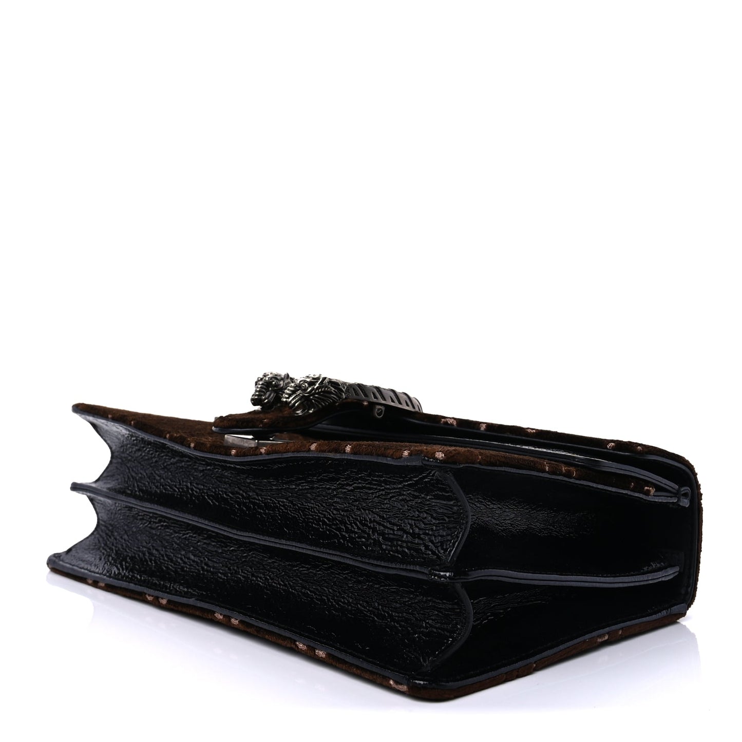 Gucci Velvet Skipper GG Monogram Small Dionysus Shoulder Bag Brown Black