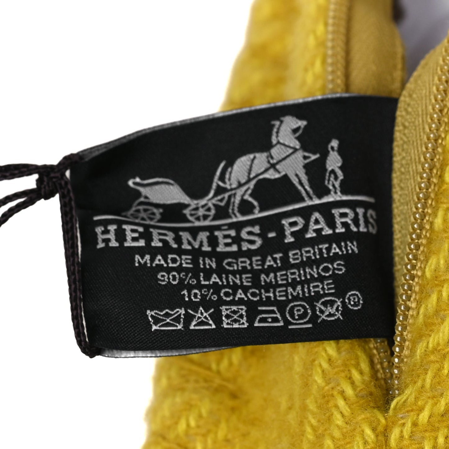 Hermes Wool Cashmere Avalon III Pillow PM Absinthe Sisal