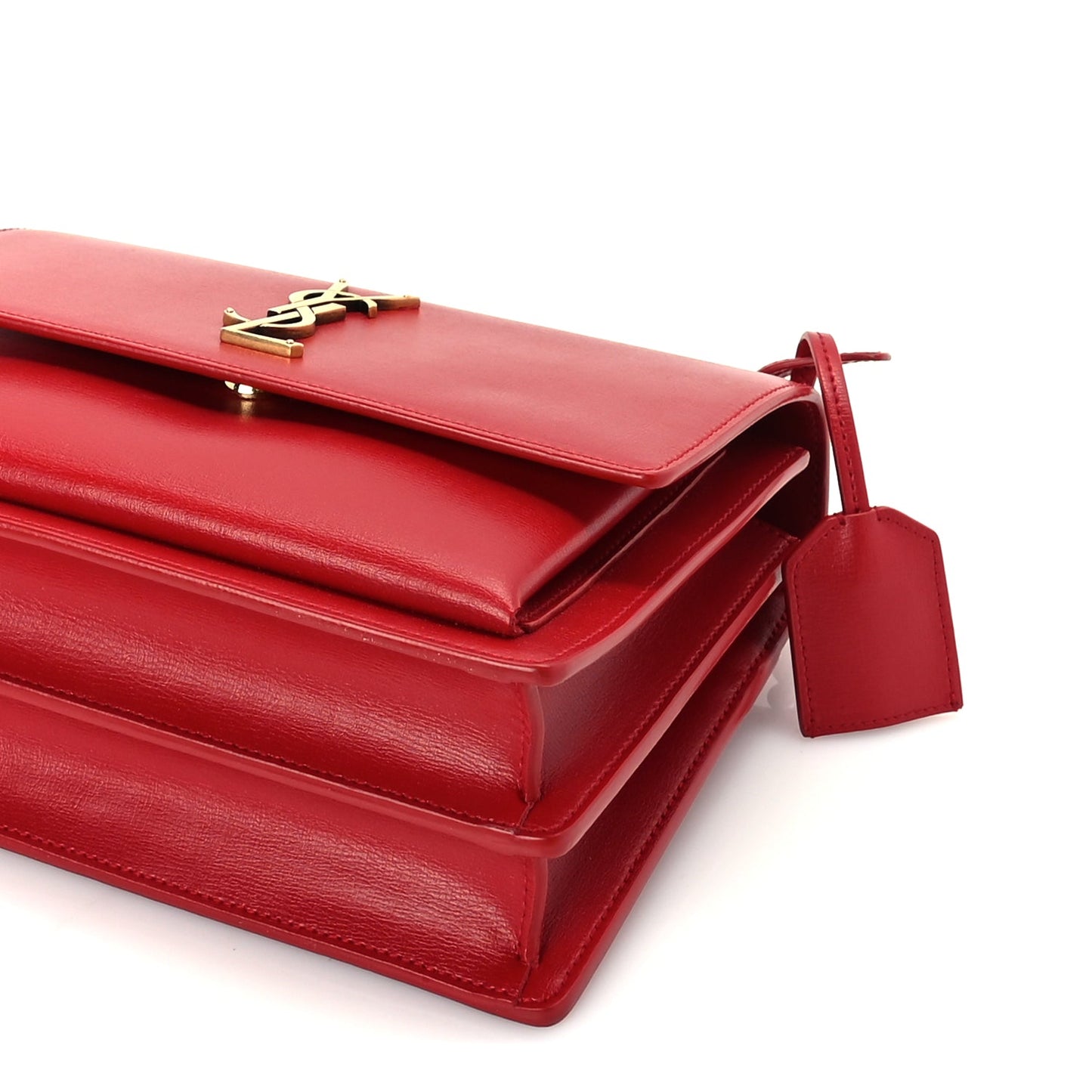 Saint Laurent Calfskin Medium Monogram Sunset Rouge Eros