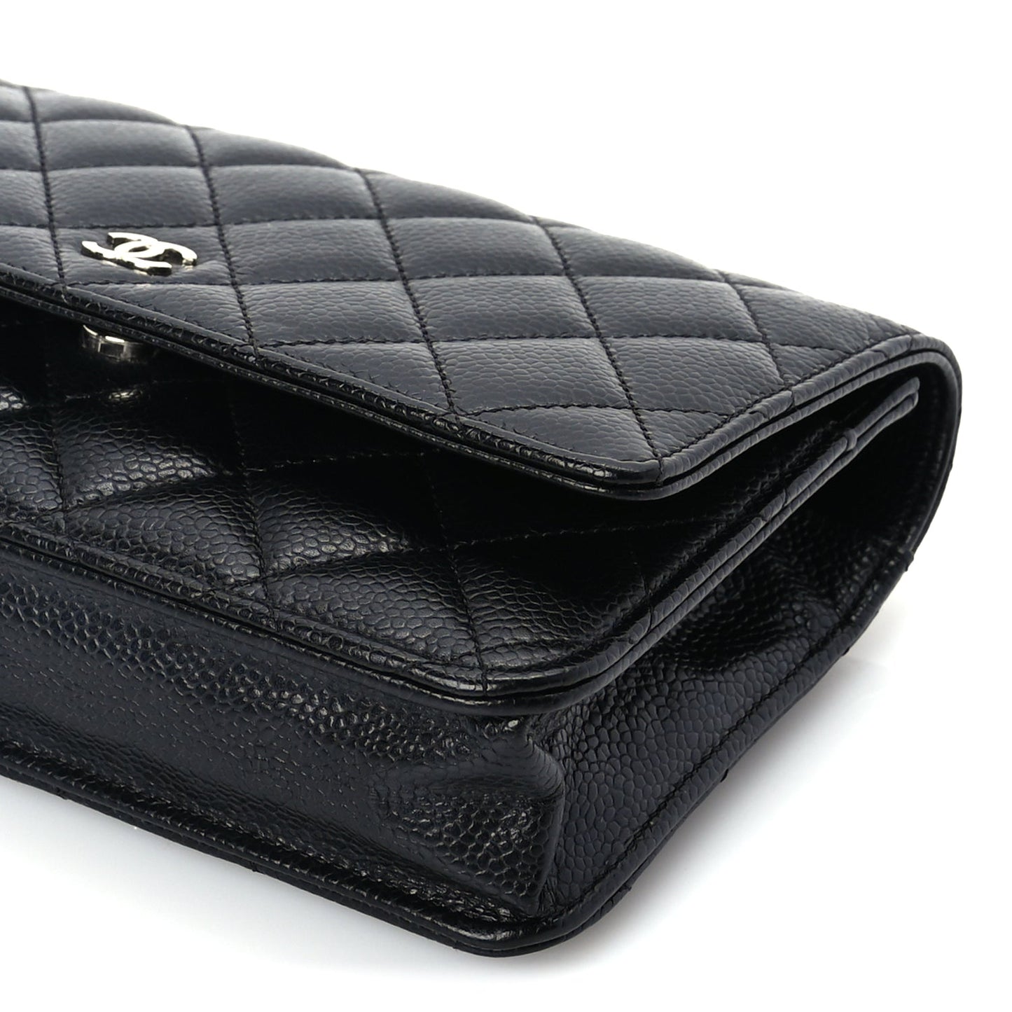 Chanel Caviar Quilted Wallet On Chain WOC Black