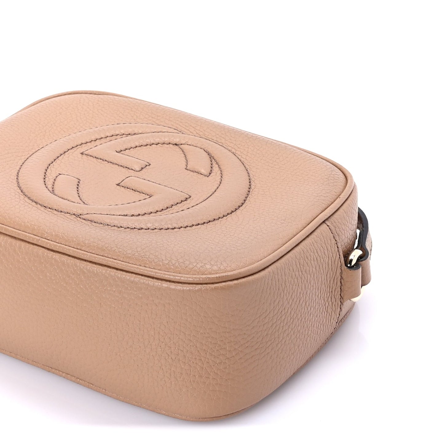 Gucci Pebbled Calfskin Small Soho Disco Bag Rose Beige