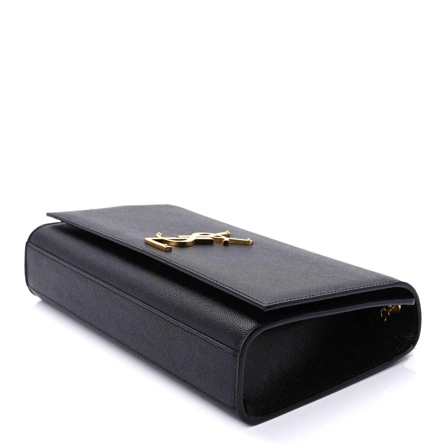 Saint Laurent Grain De Poudre Medium Classic Monogram Kate Satchel Black