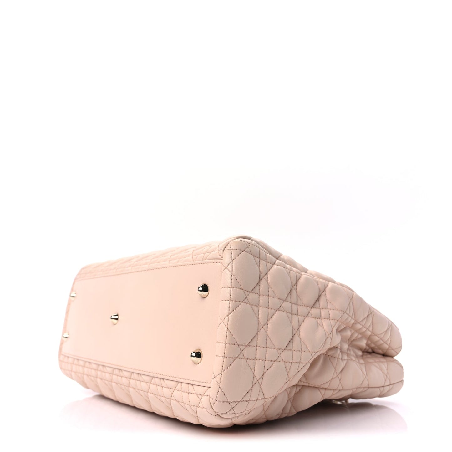 Christian Dior Lambskin Cannage Large Dior Soft Shopping Tote Light Pink
