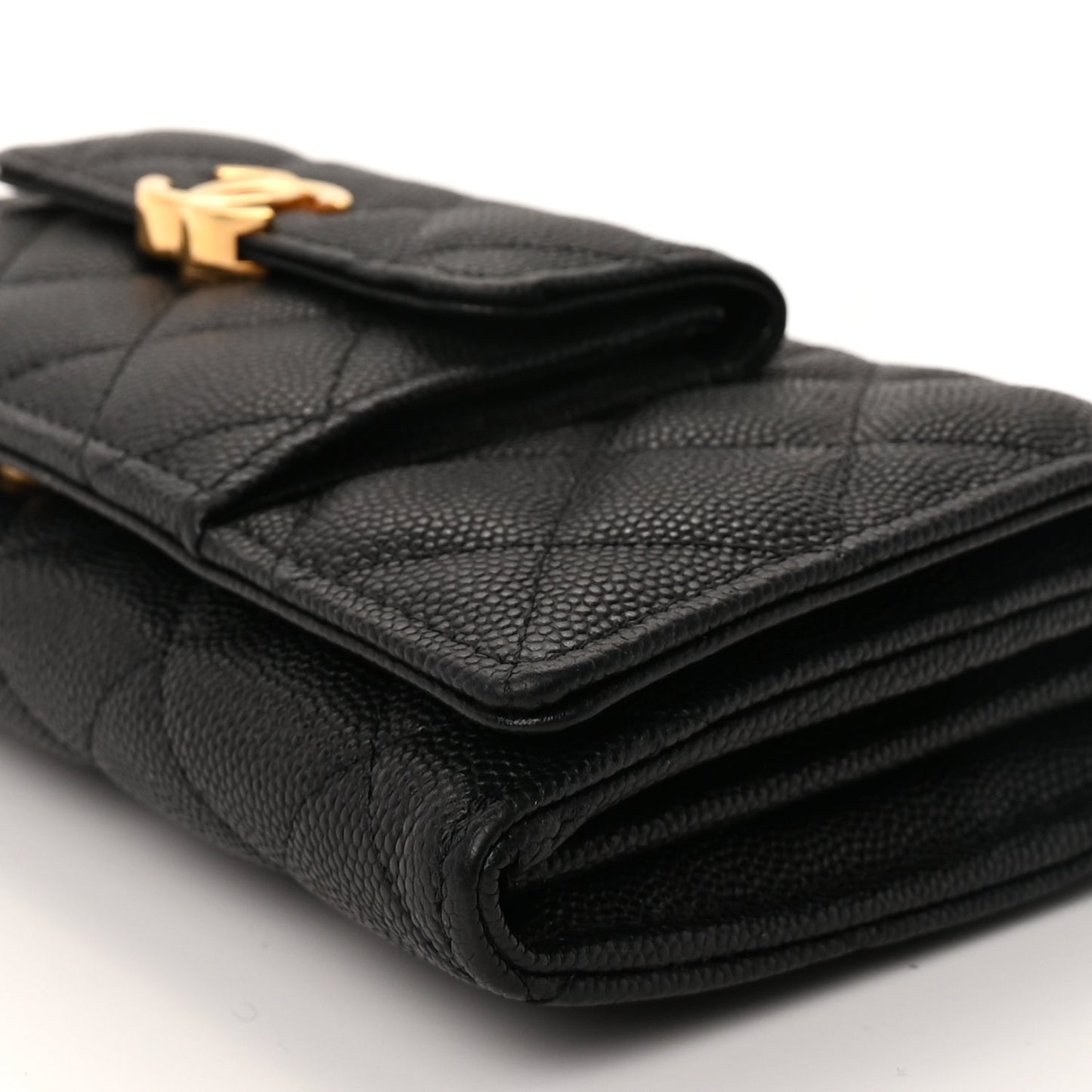 Chanel Caviar Quilted Pocket Twins Wallet On Chain WOC Black