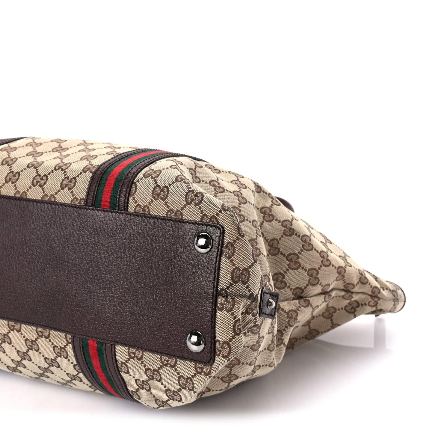 Gucci Monogram Large Web Joy Tote Brown