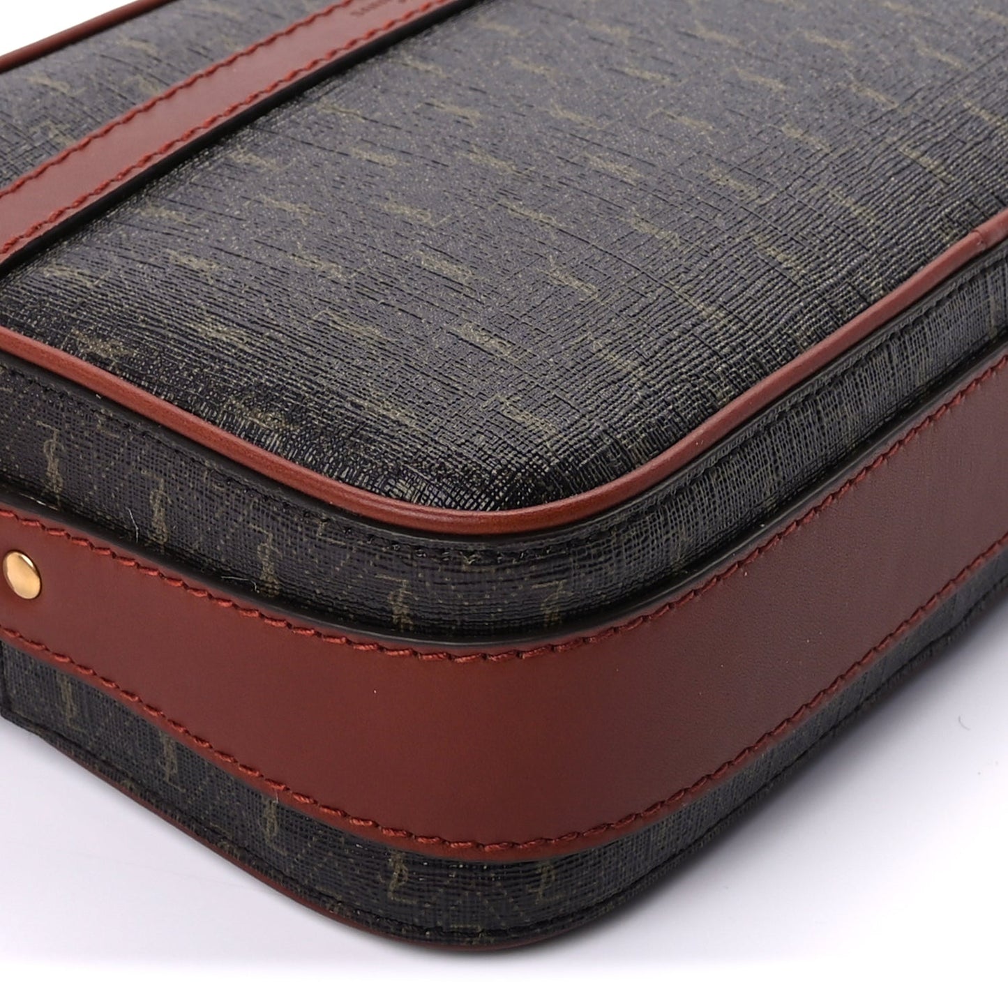 Saint Laurent Canvas Smooth Calfskin Le Monogramme Camera Bag Chestnut