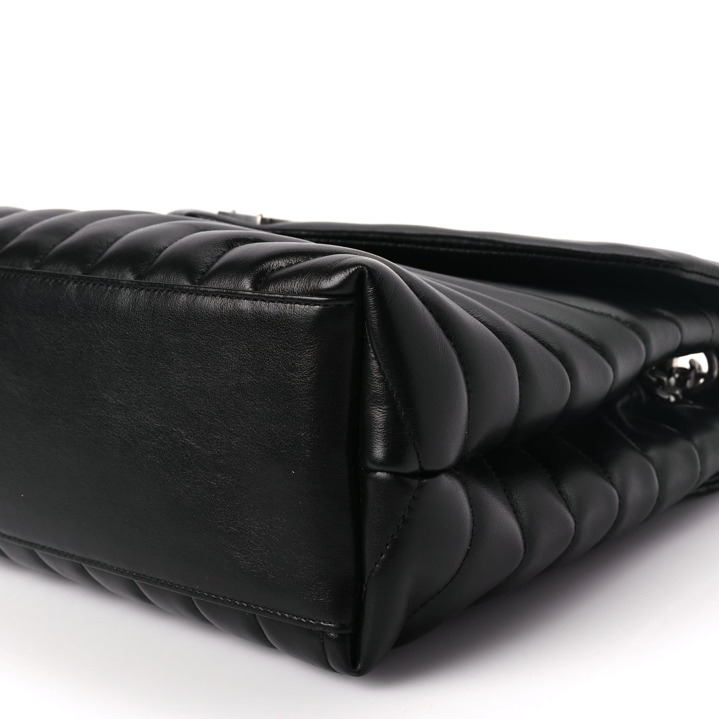 Saint Laurent Calfskin Y Quilted Monogram Medium Loulou Chain Satchel Black