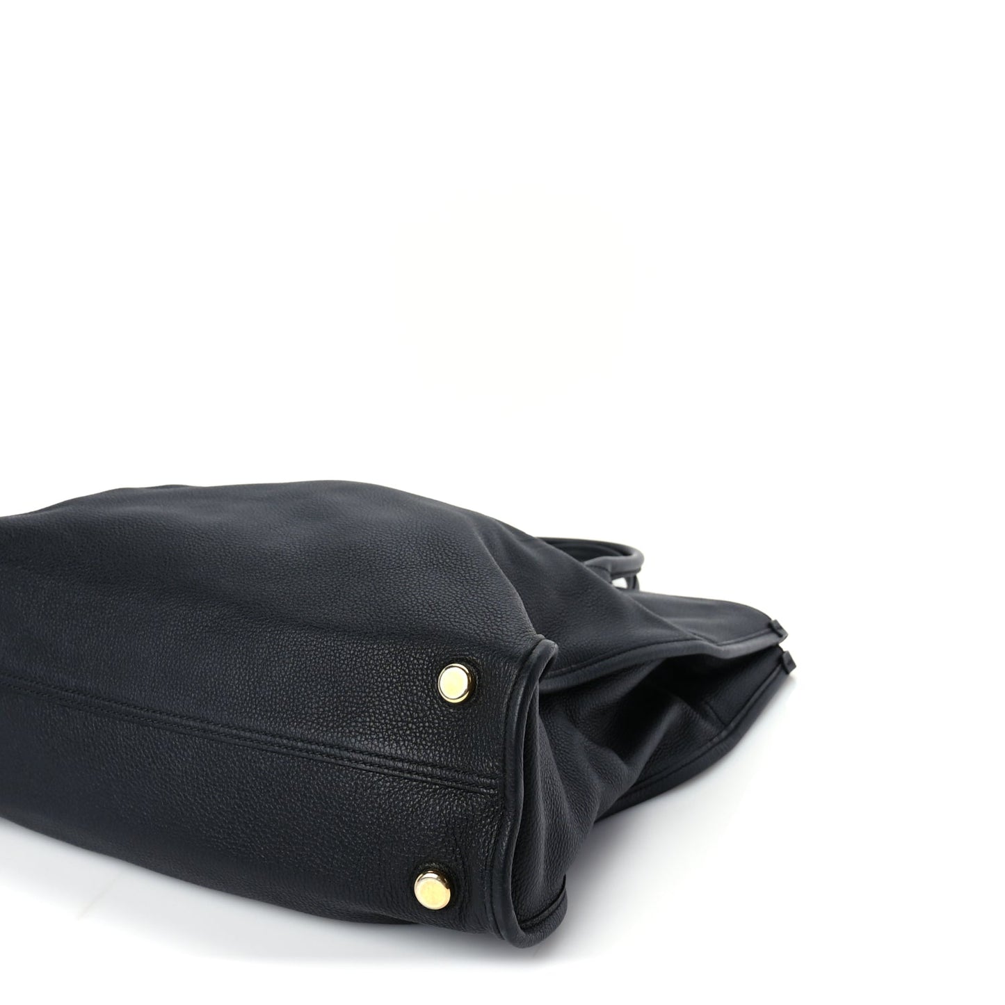 Gucci Pebbled Calfskin Large Logo Tote Black