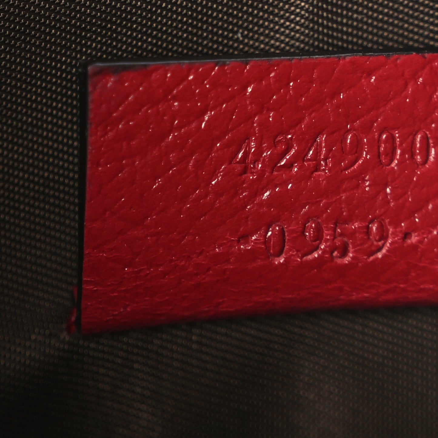 Gucci GG Supreme Monogram Tian Large Zip Pouch Beige Multicolor Red