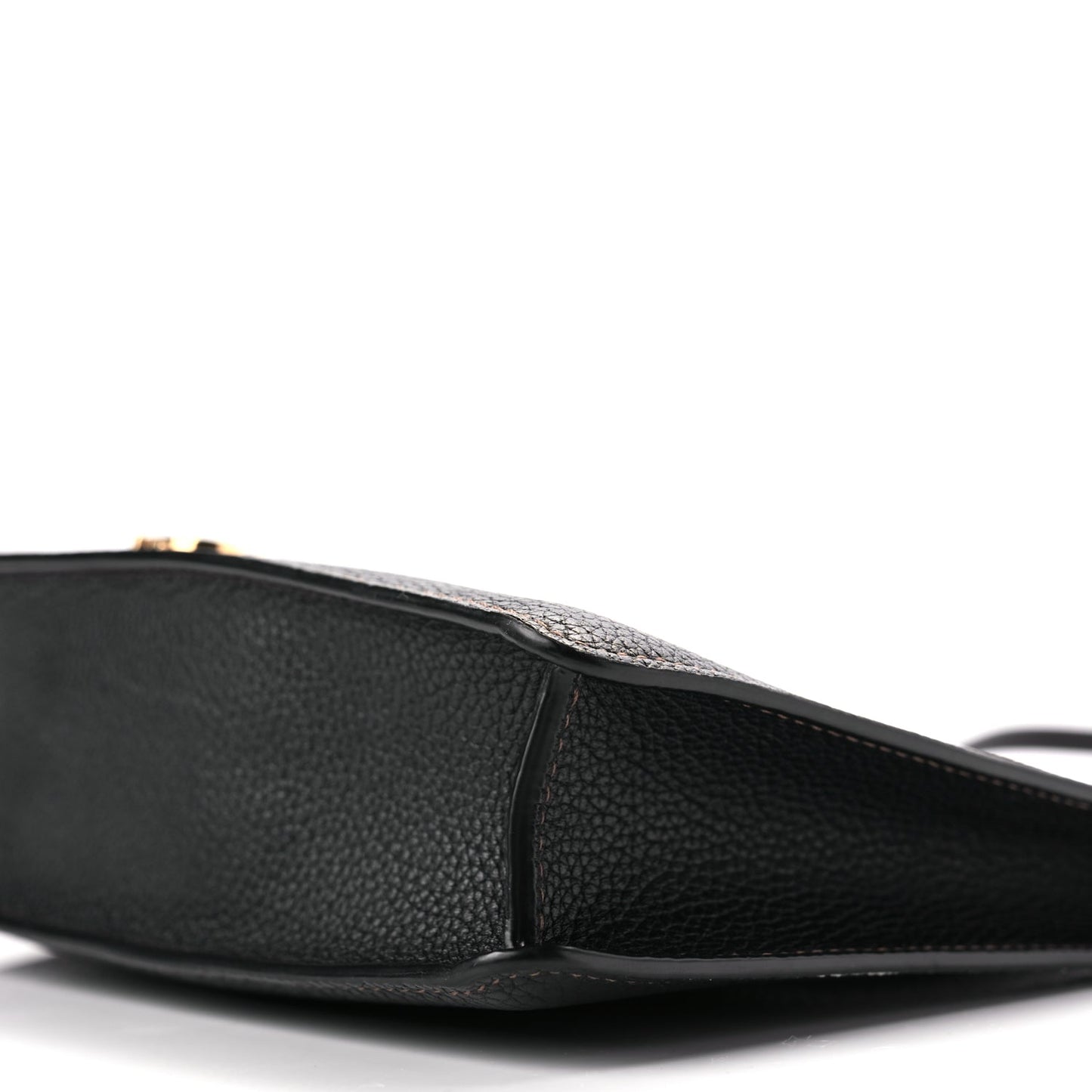 Burberry Grained Calfskin Mini TB Shoulder Pouch Black