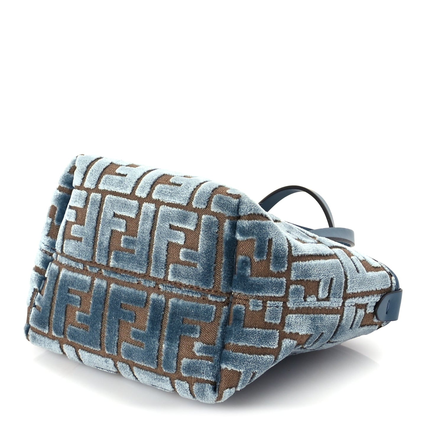 Fendi Velvet Jacquard FF Mini Roll Tote Anice