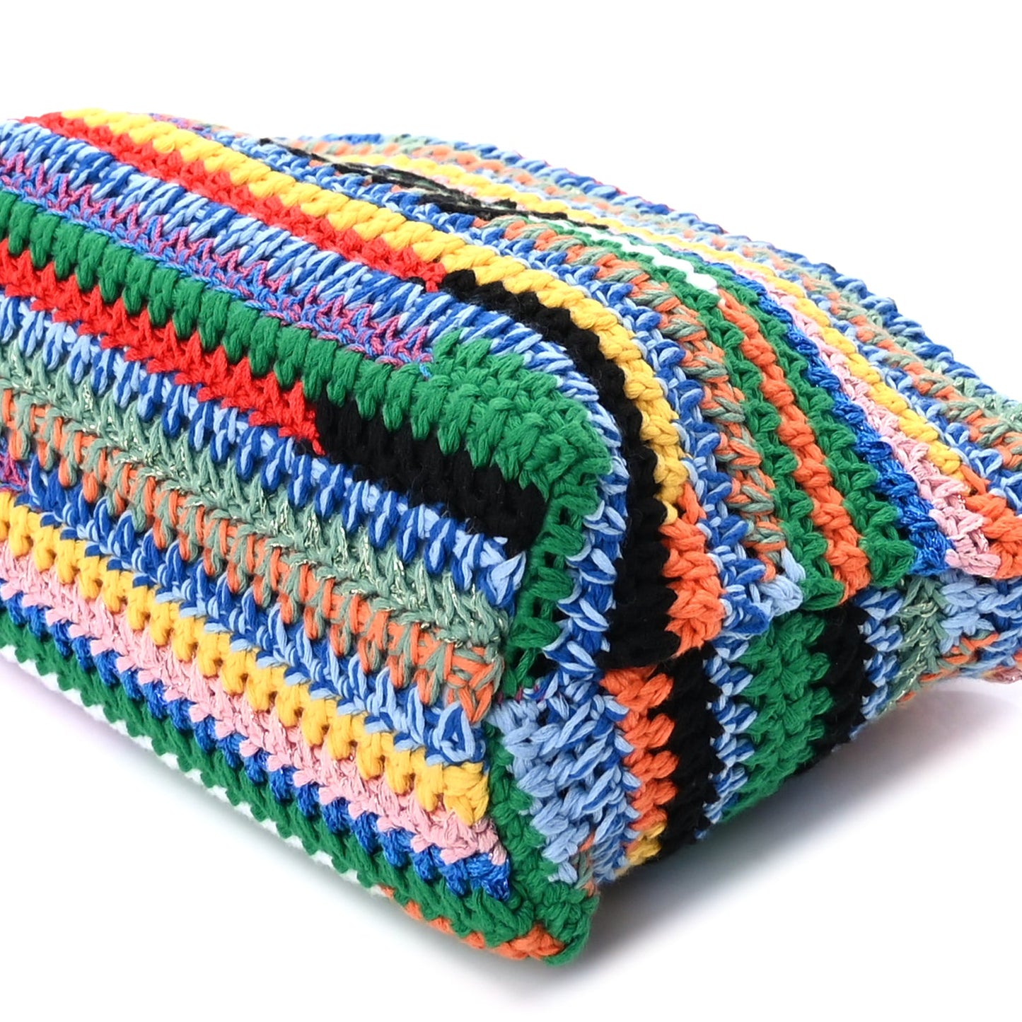 Miu Miu Fabric Crochet Pouch Multicolor