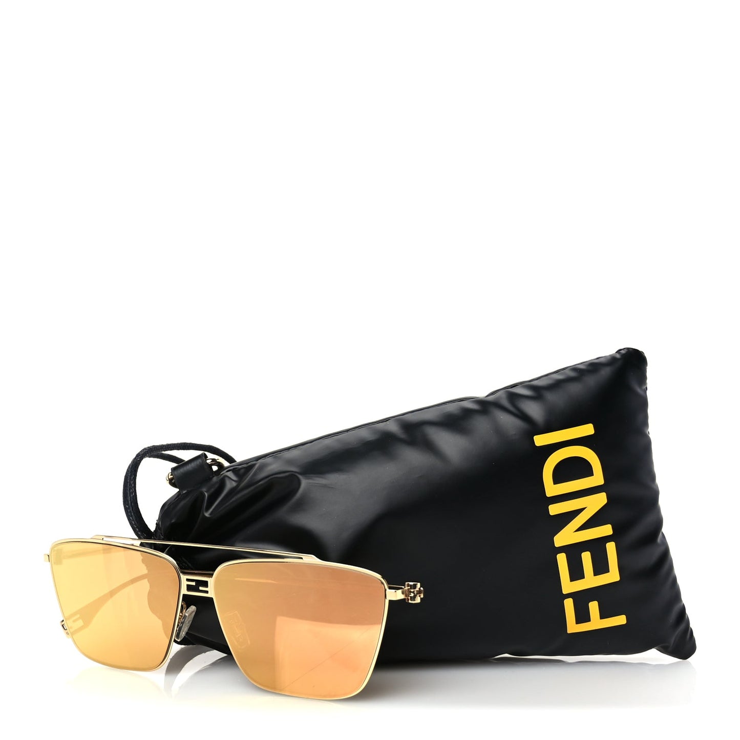 Fendi Metal Aviator Sunglasses FE40110U Gold