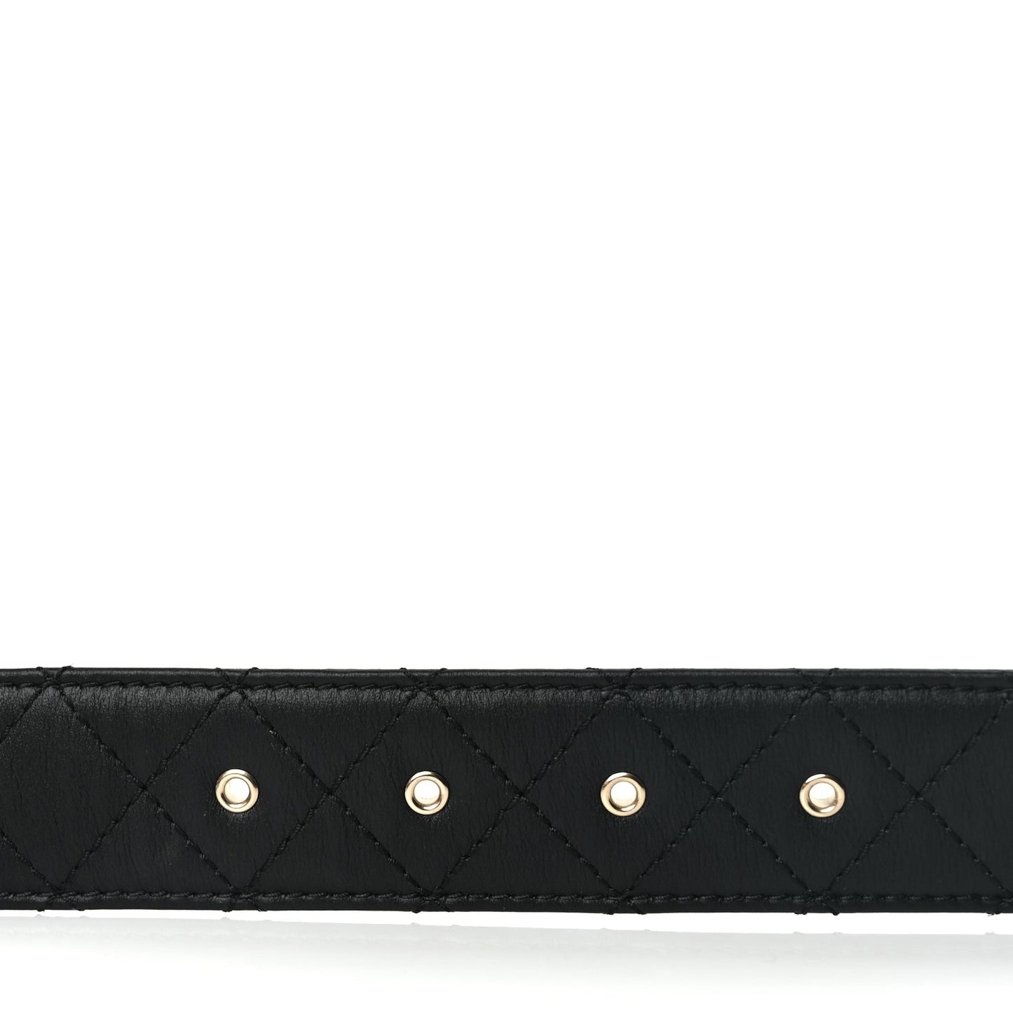 Chanel Calfskin Quilted CC Chain Belt 95 38 Black