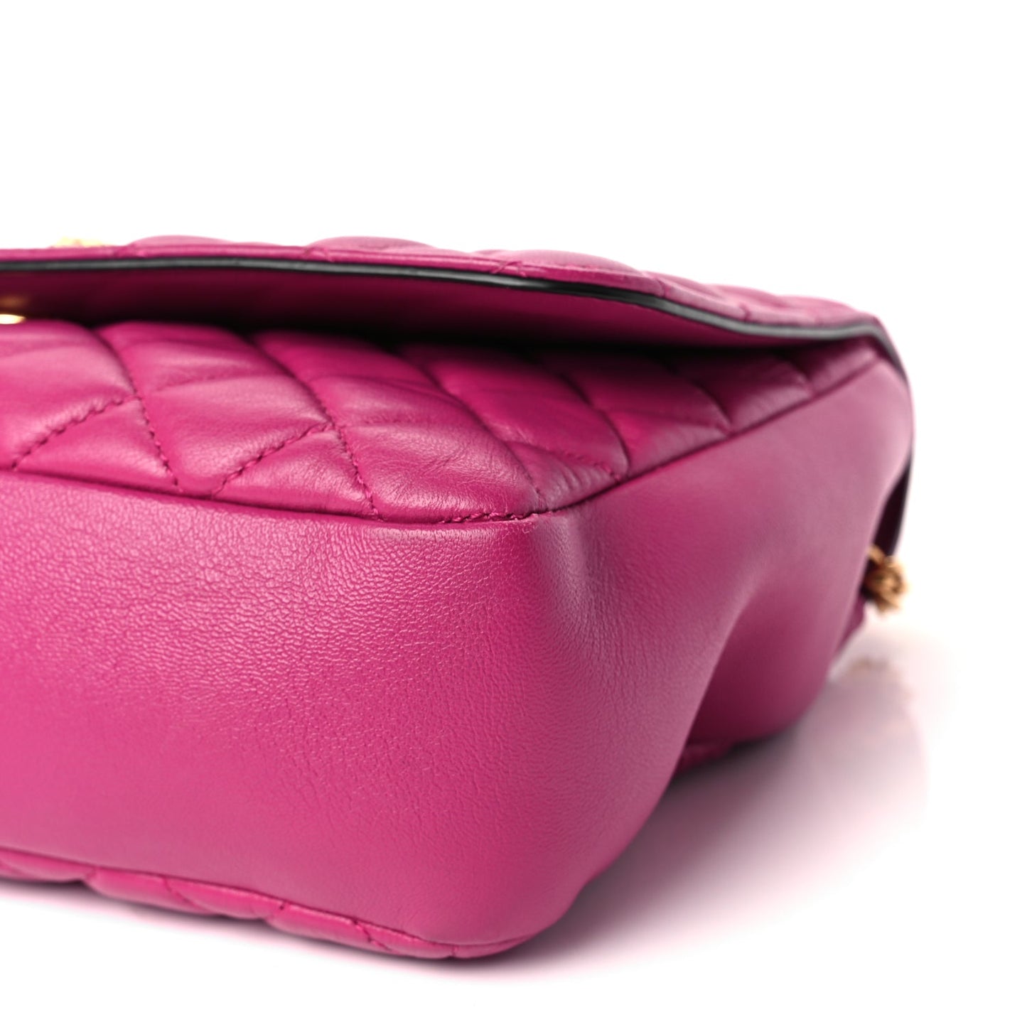 Versace Nappa Quilted Medusa Chain Crossbody Pink