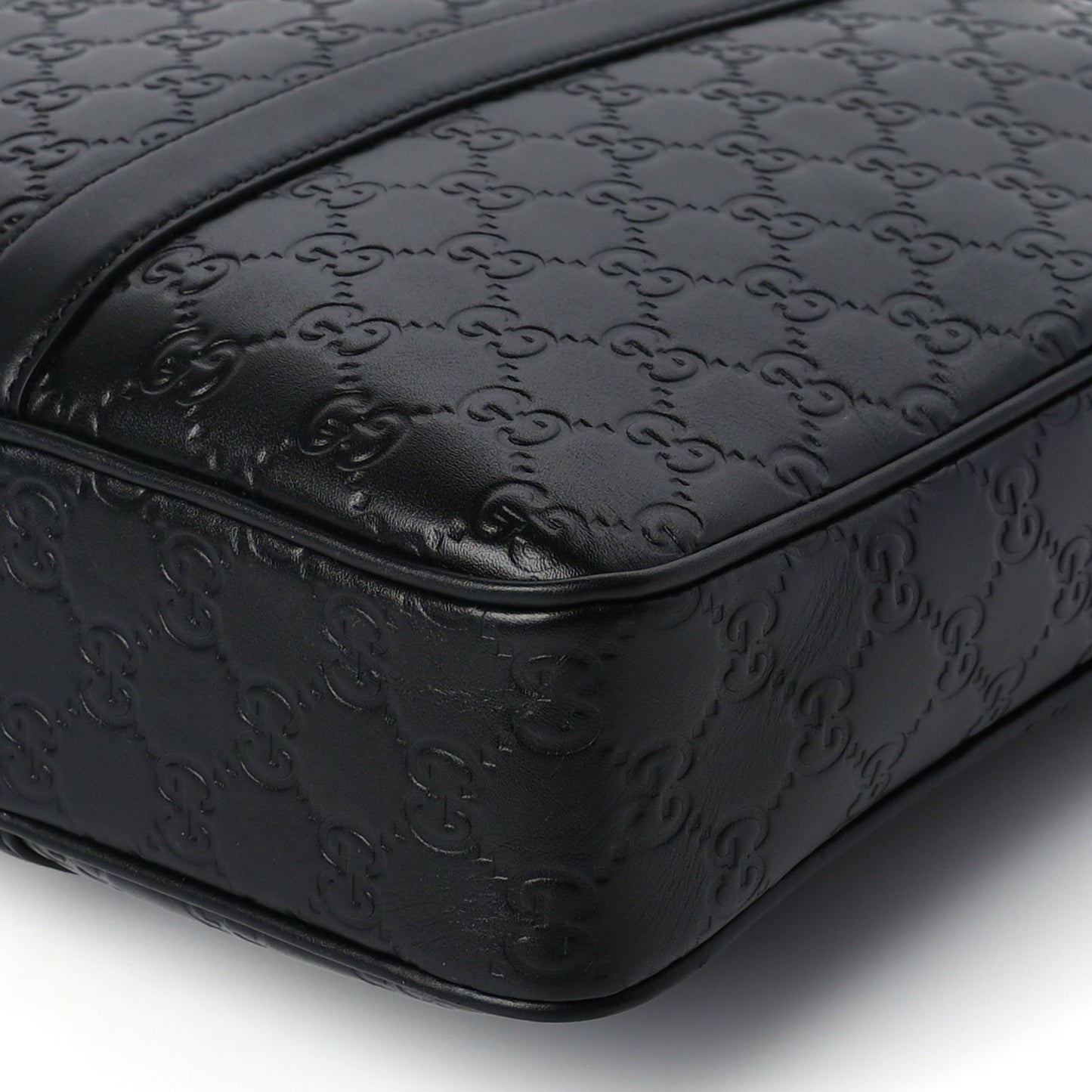 Gucci Calfskin GG Emblem Large Briefcase Black