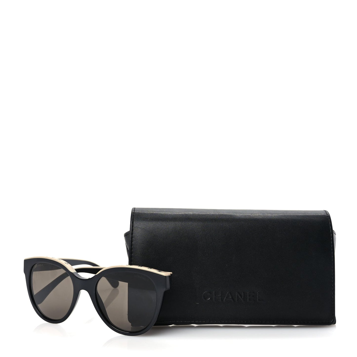 Chanel Acetate CC Butterfly Sunglasses 5414 Black Beige