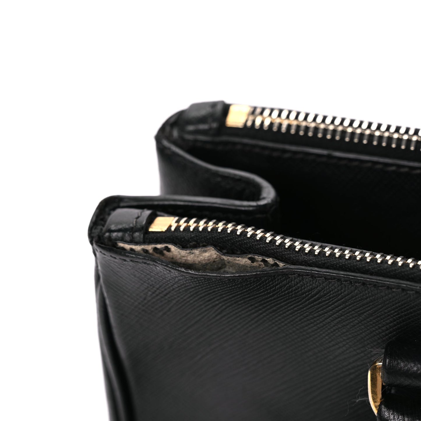 Prada Saffiano Small Galleria Double Zip Tote Black