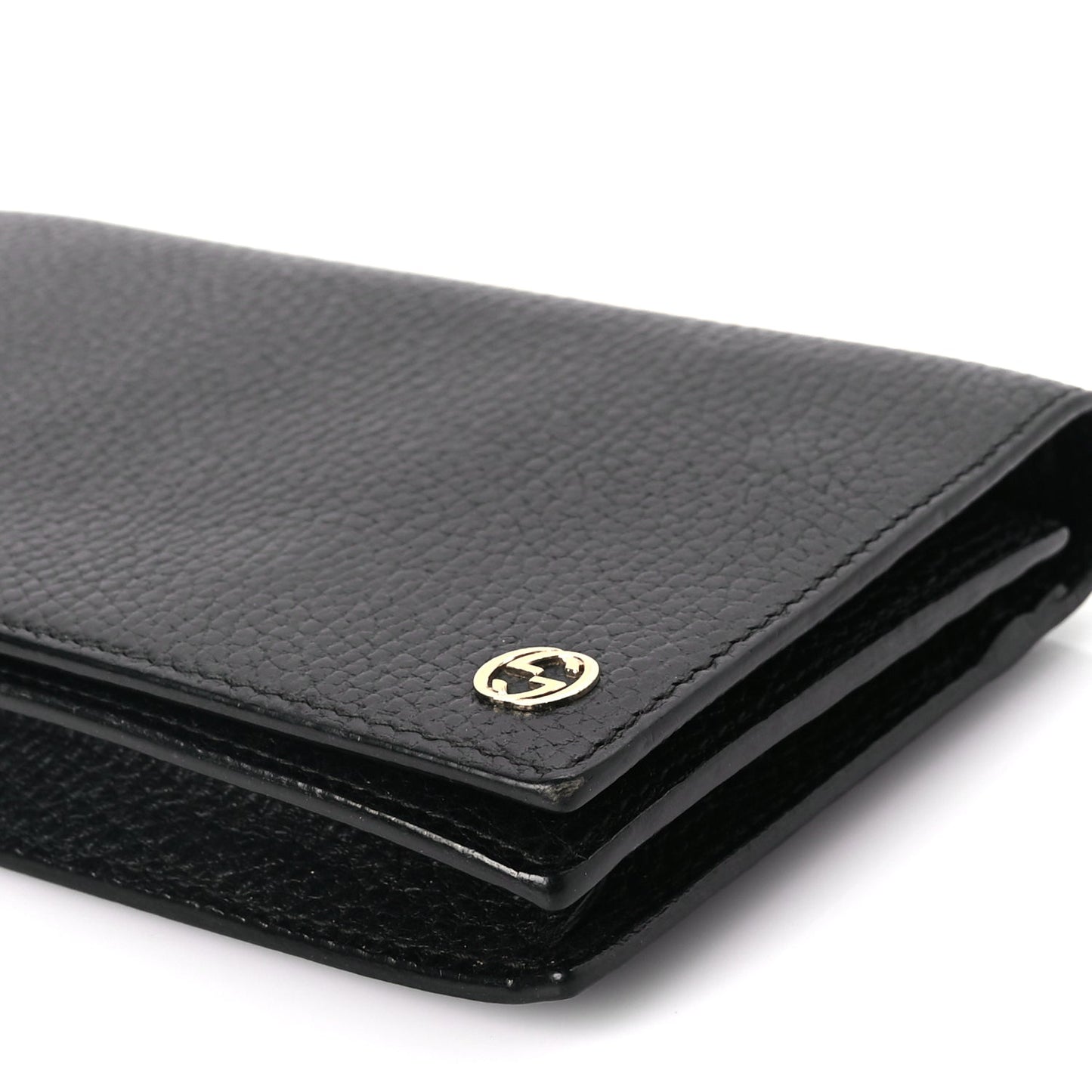 Gucci Dollar Calfskin Medium Betty Chain Wallet Black