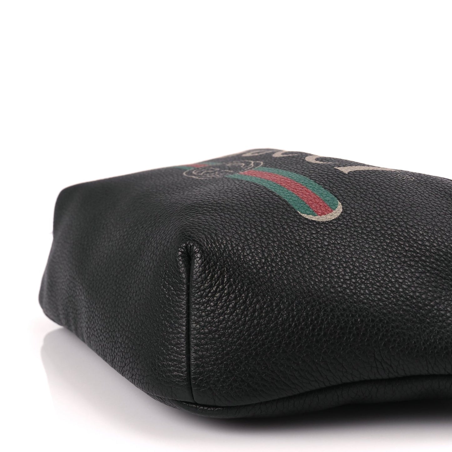 Gucci Grained Calfskin Logo Belt Bag Black