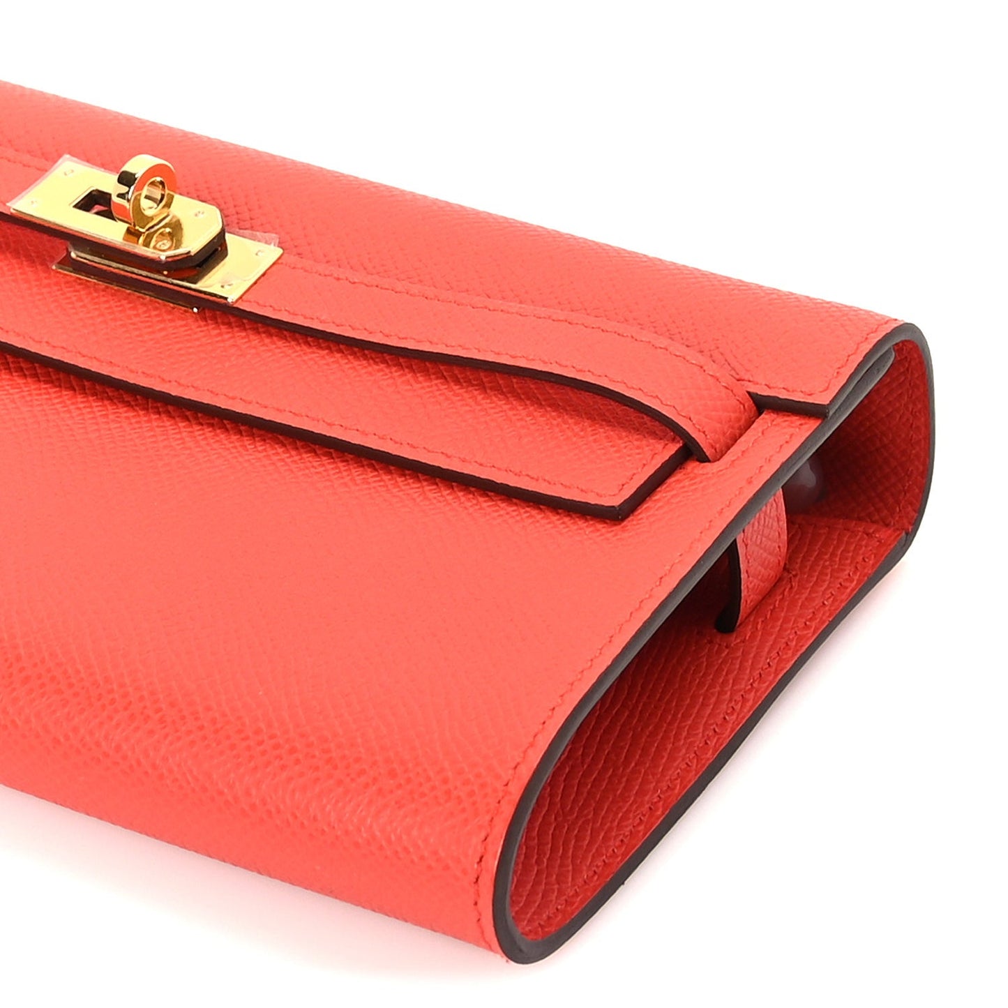 Hermes Epsom Kelly Wallet To Go Orange Field