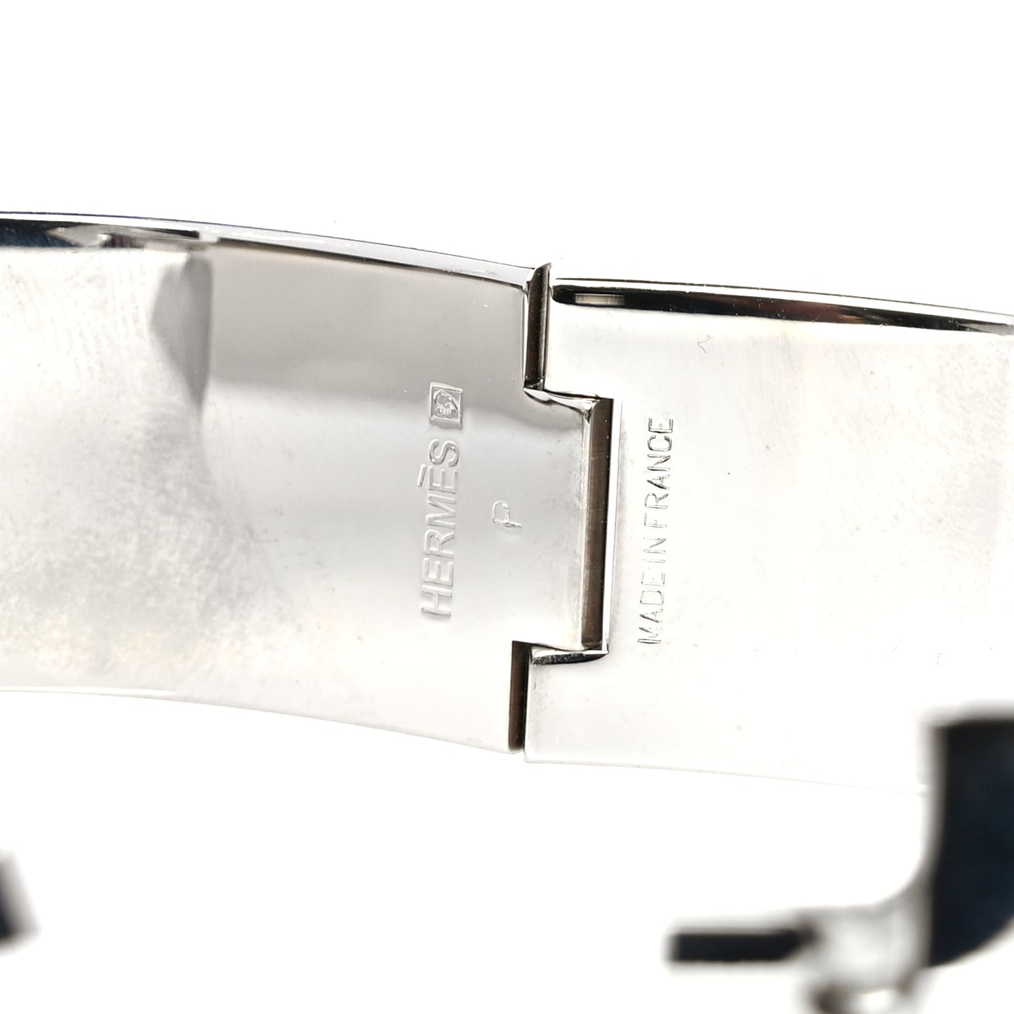 Hermes Enamel Wide Clic Clac H Bracelet PM Blue Jean