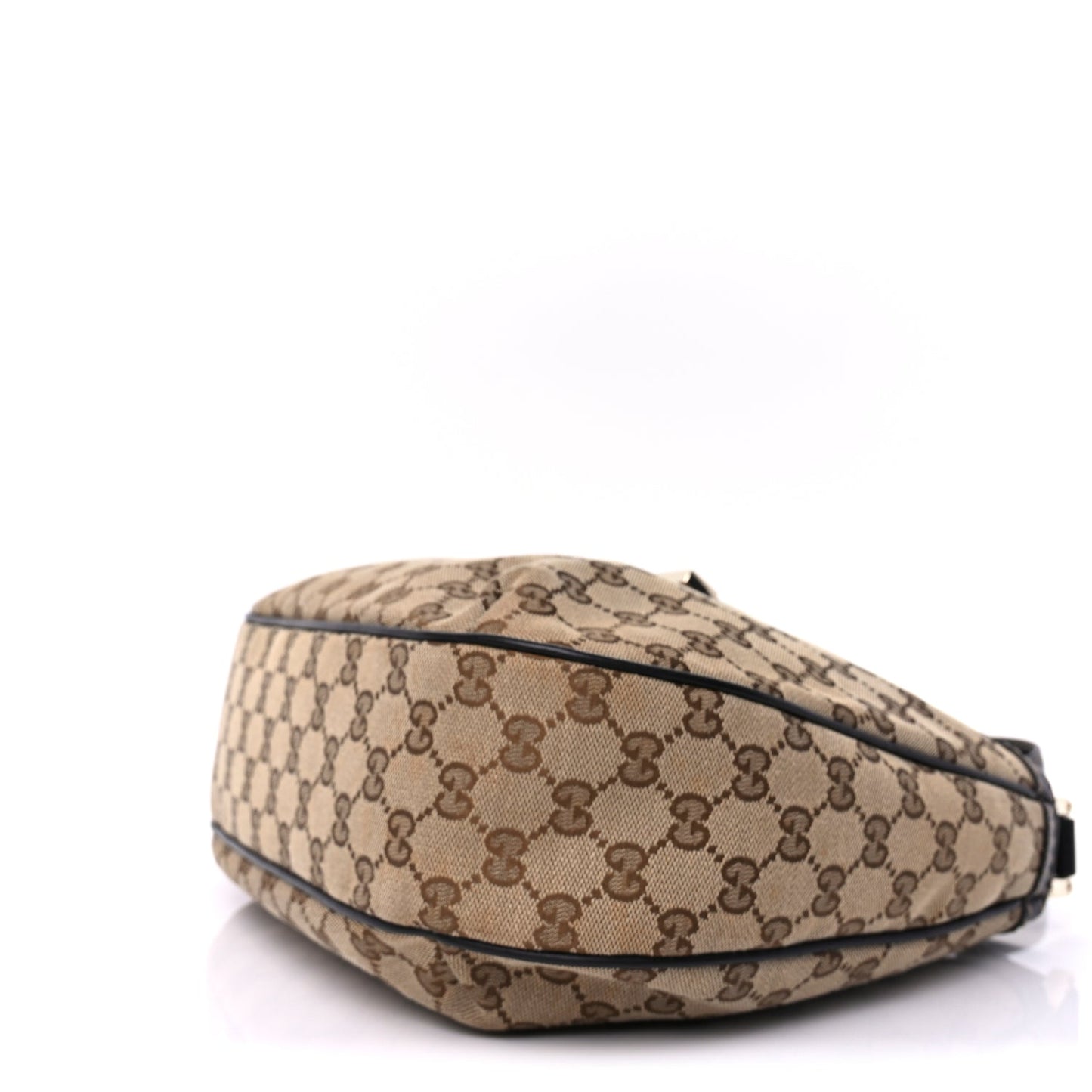 Gucci Monogram Medium New Ladies Web Hobo Dark Brown