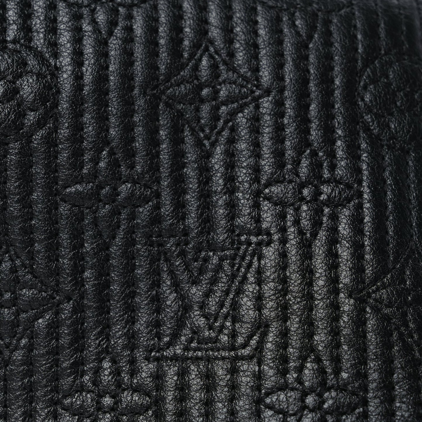 Louis Vuitton Calfskin Quilted Monogram Altair Clutch Black