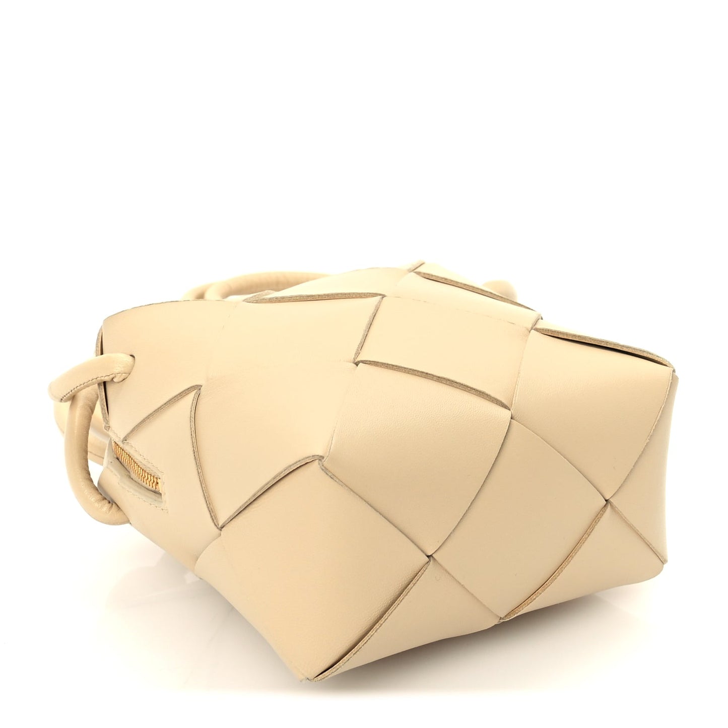 Bottega Veneta Lambskin Maxi Intrecciato Mini Cassette Camera Bag Porridge