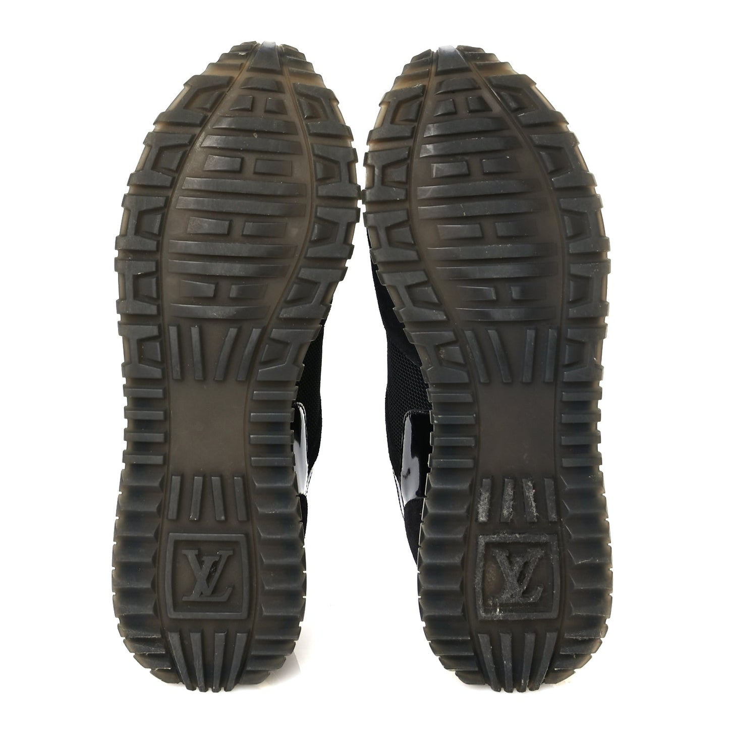 Louis Vuitton Suede Monogram Run Away Sneakers 35 Black