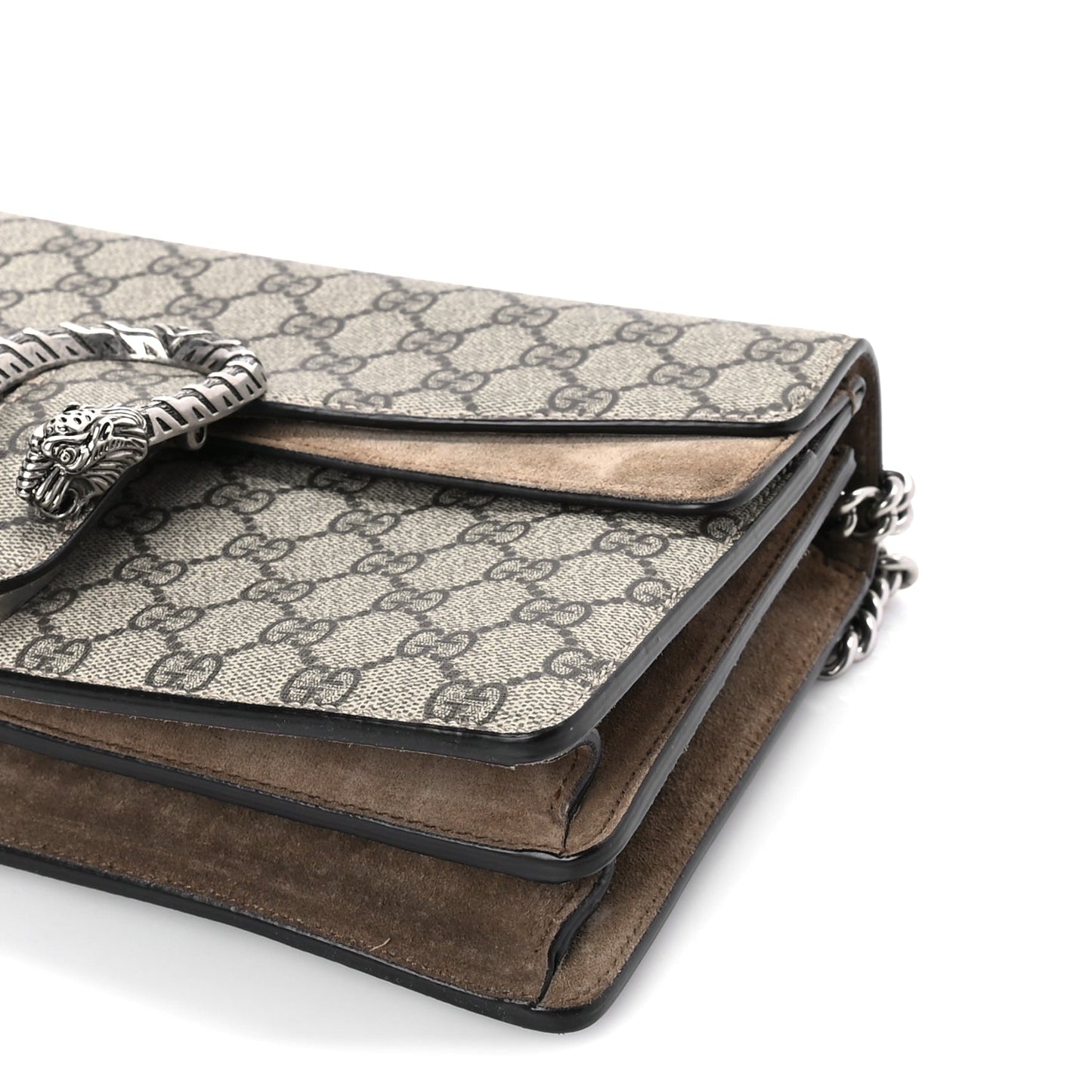 Gucci GG Supreme Monogram Small Dionysus Shoulder Bag Taupe