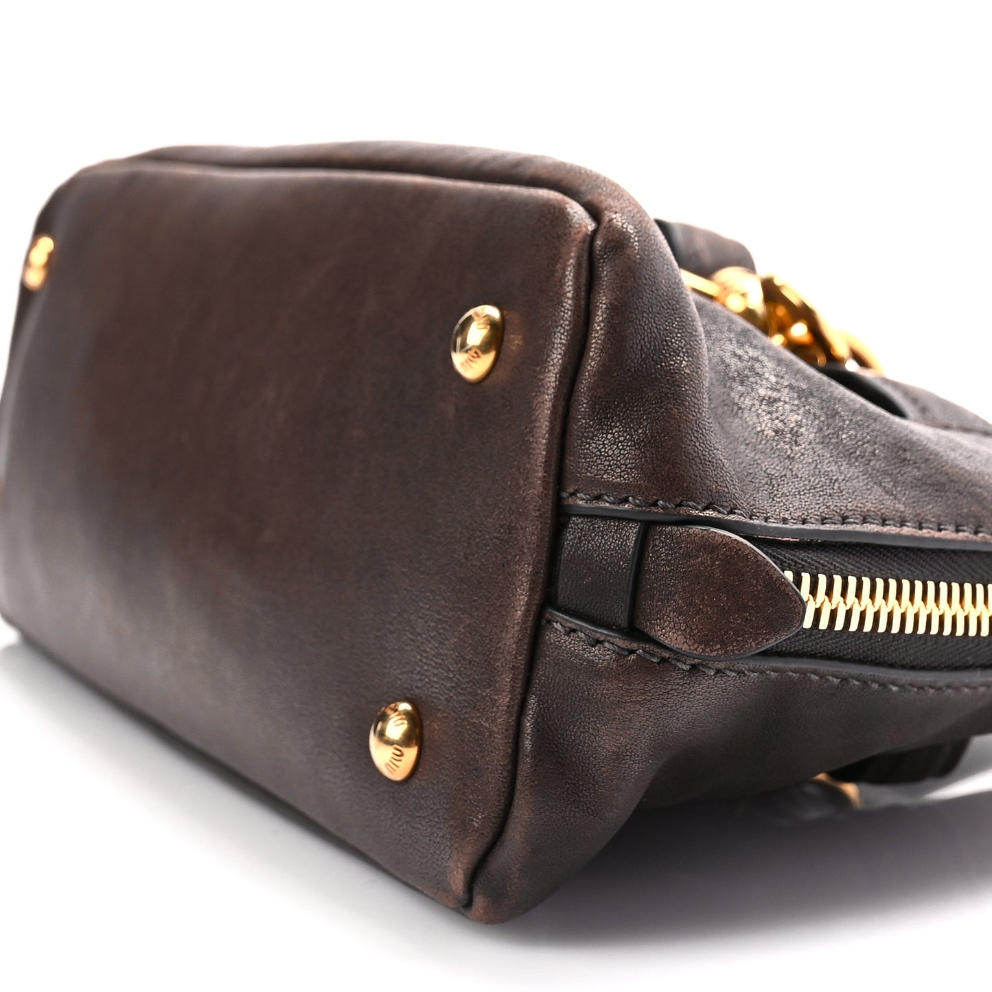 Miu Miu Nappa Aviator Regular Aventure Bag Briarwood