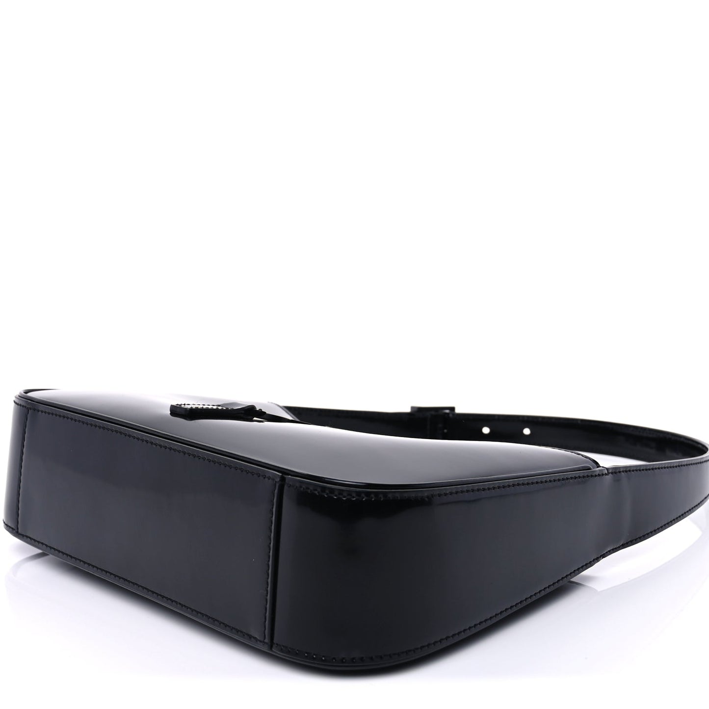 Saint Laurent Patent Le 5 A 7 Monochrome Hobo Black