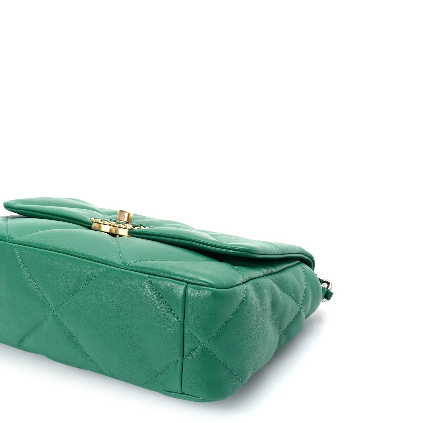 Chanel Lambskin Quilted Medium 19 Flap Green